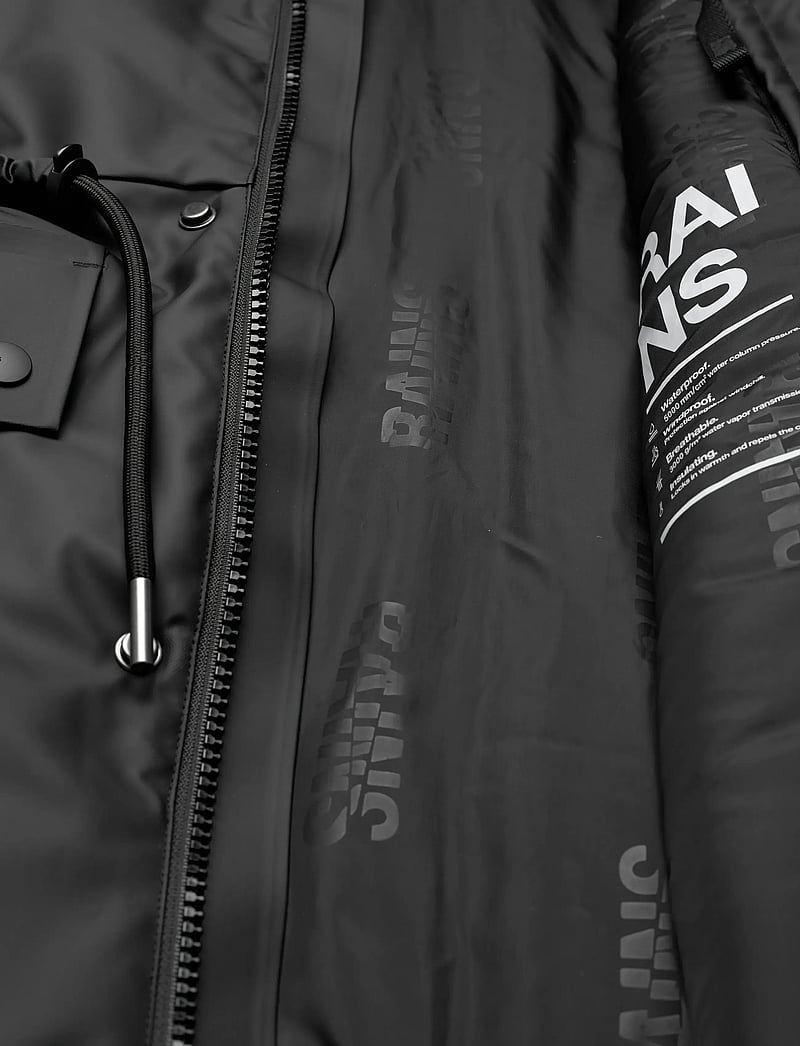 Rains - Nome String W Parka W3T3 - vihmamantlid - black - 4