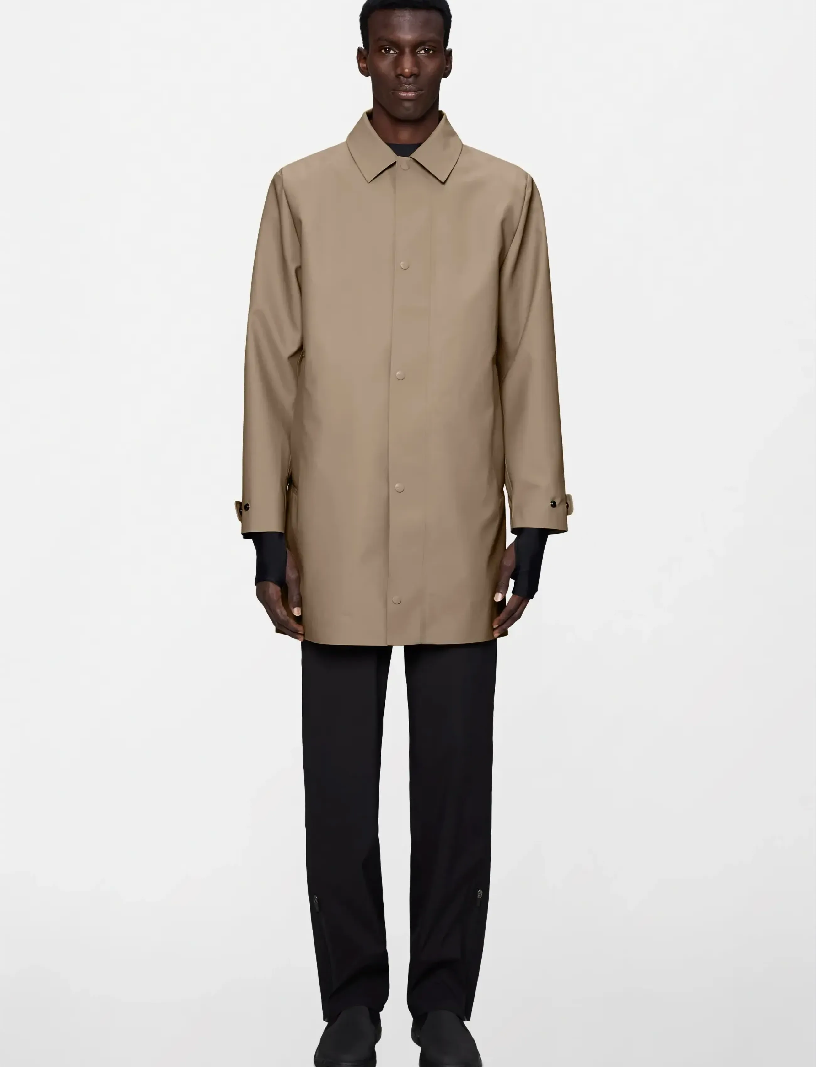 Rains Nara Long Jacket W3 - Overtøj - BEIGE / beige
