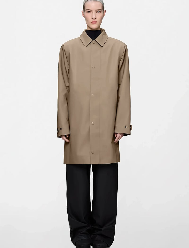 Rains - Nara Long Jacket W3 - vihmamantlid - beige - 3