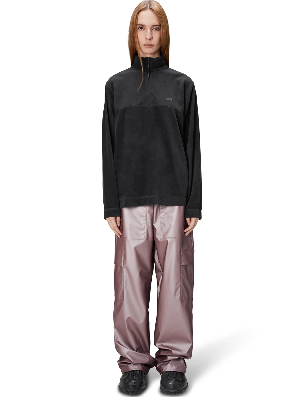 Rains - Addis Fleece Half Zip - half zip-tröjor - black - 0