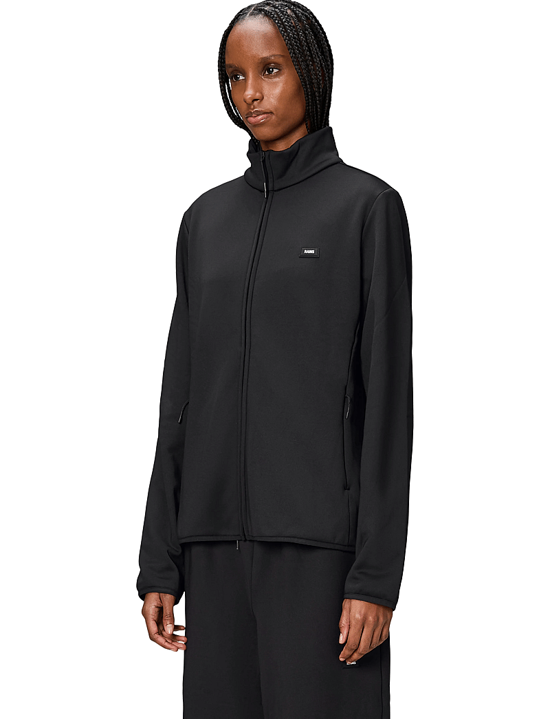 Rains - Sintra Fleece Curve Jacket - sügisjakid - black - 4
