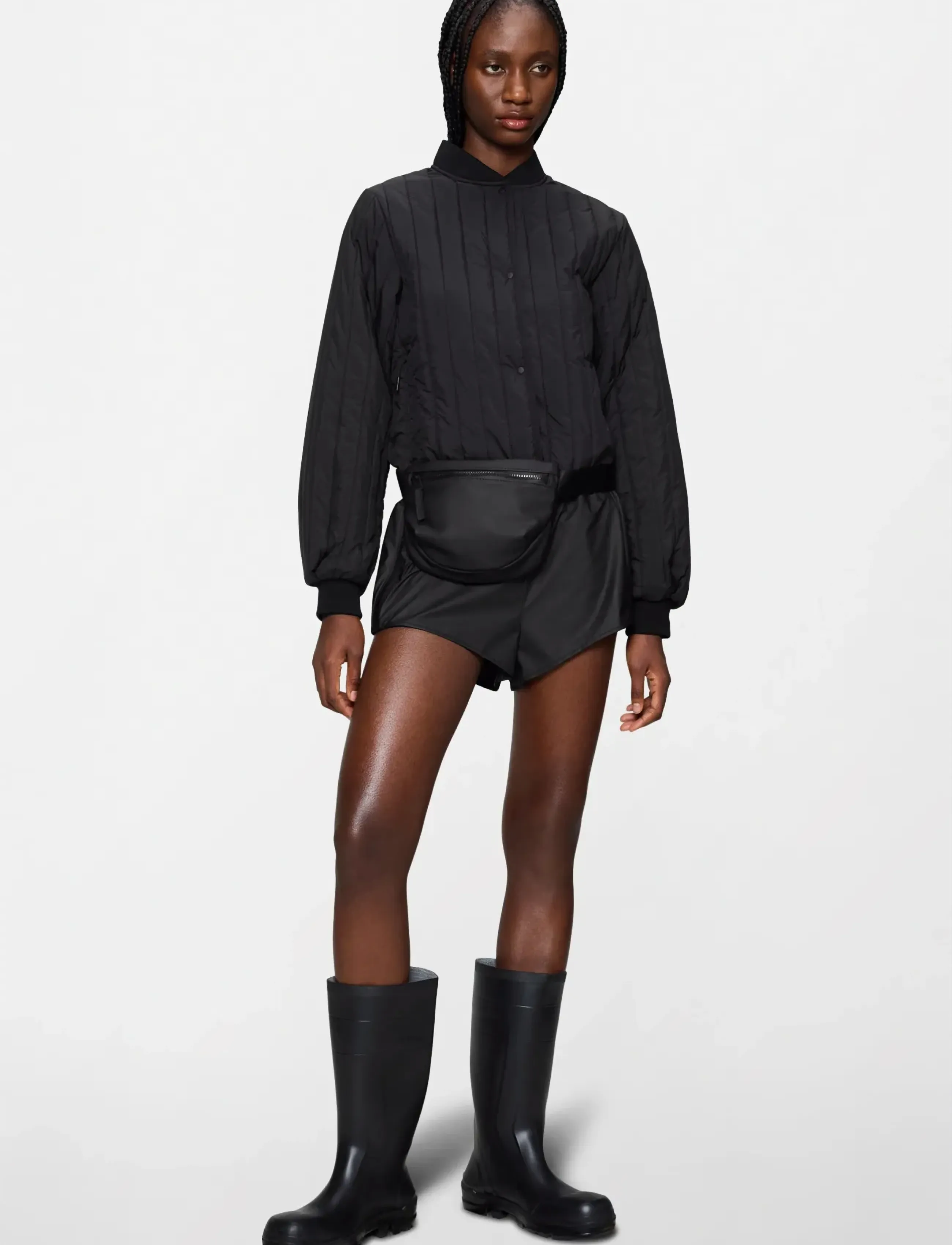 Rains Banja Liner Bomber W Jacket T1 - Mantlid ja jakid - BLACK / black