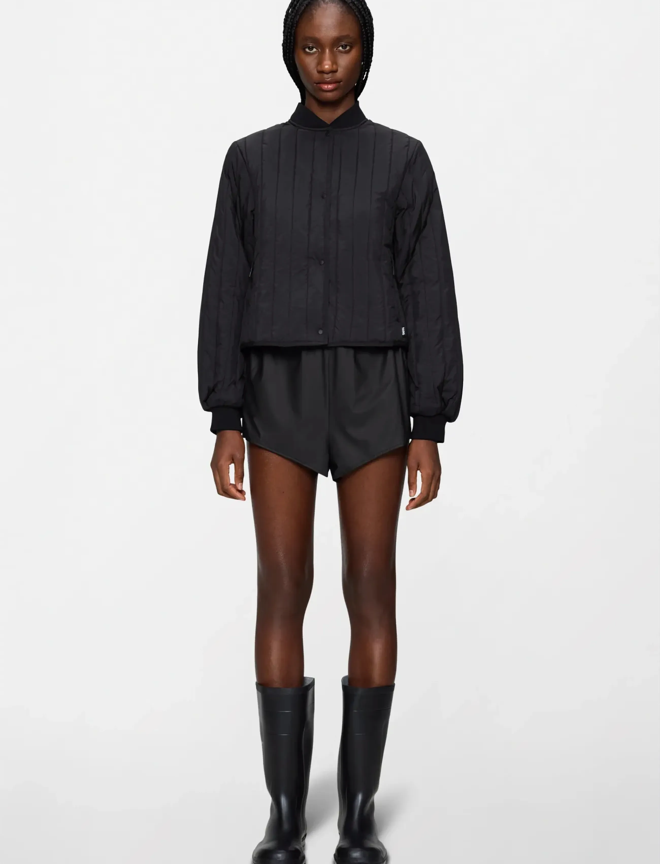 Rains - Banja Liner Bomber W Jacket T1 - spring jackets - black - 4