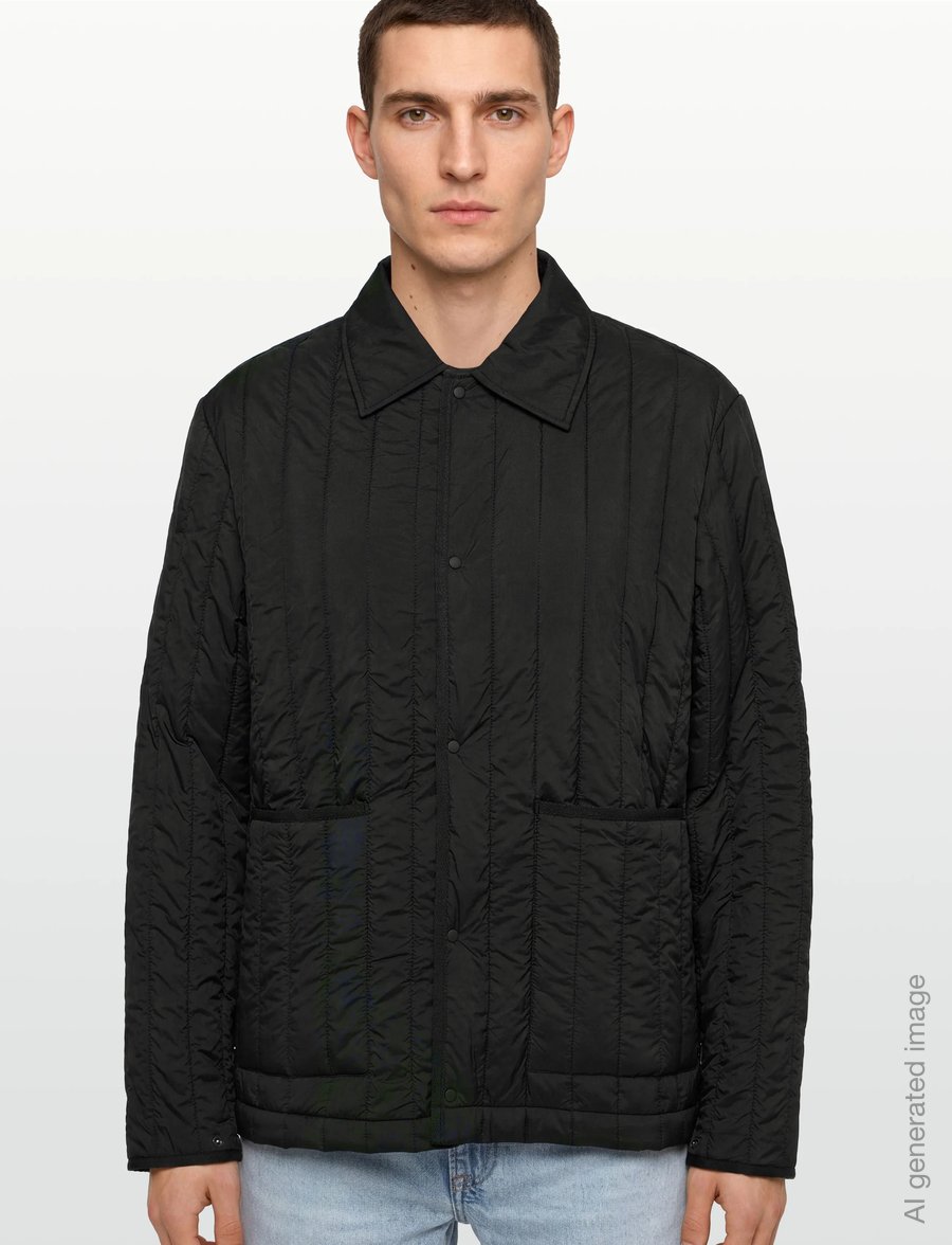 Rains - Banja Liner Overshirt T1 - sügisjoped - black - 3