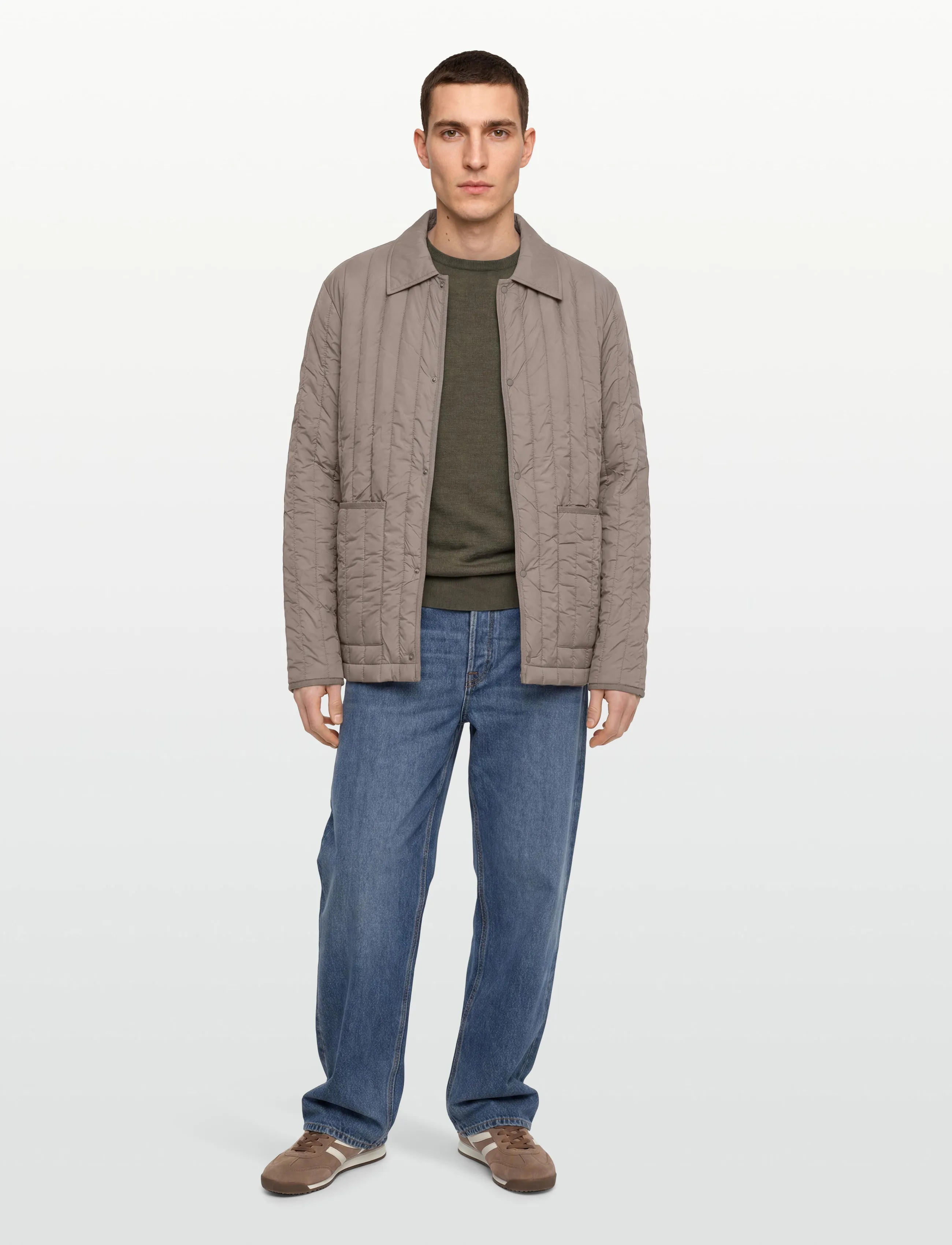 Rains Banja Liner Overshirt T1, XS, Jackets, Grau - Quilted Männerswear