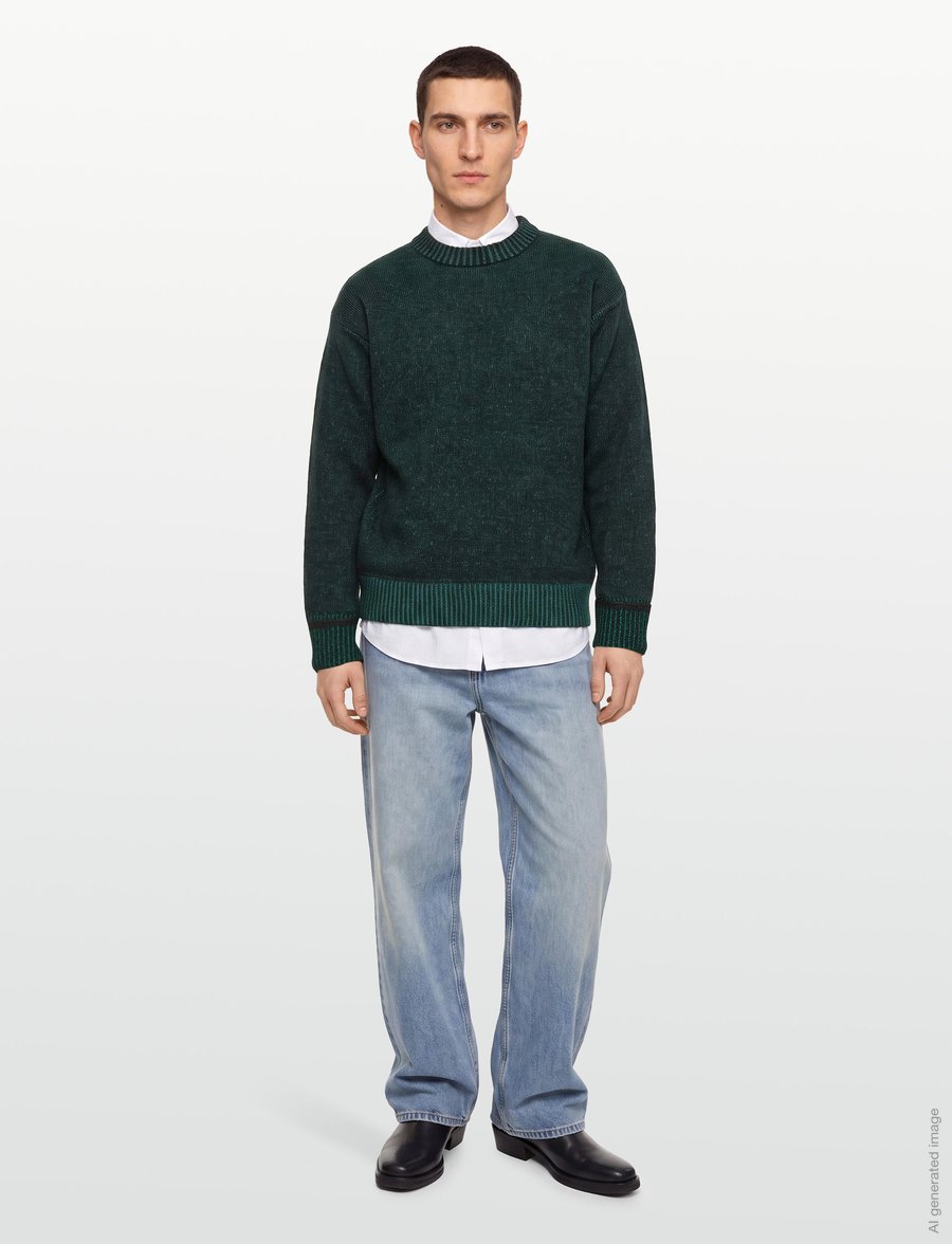 Rains - Sowa Knit Crew Neck - rund hals - black/ envy - 0