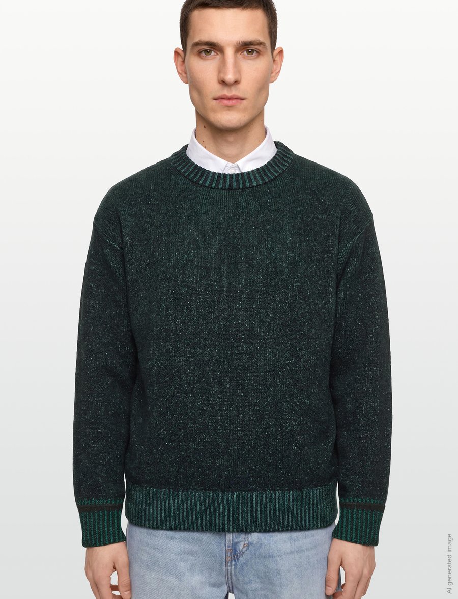 Rains - Sowa Knit Crew Neck - rund hals - black/ envy - 3