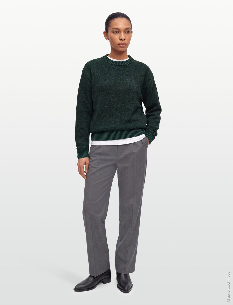 Rains - Sowa Knit Crew Neck - rund hals - black/ envy - 4