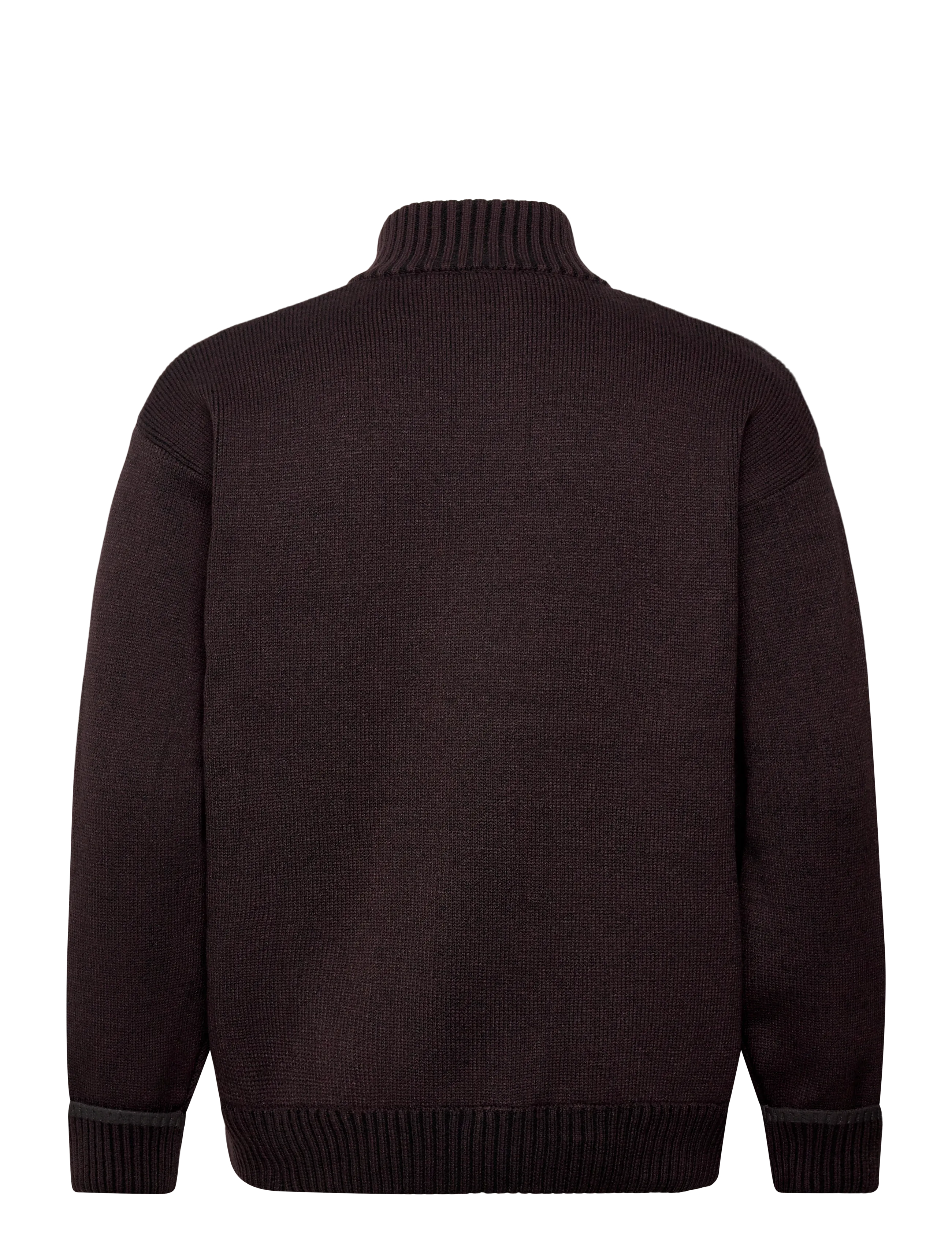Rains - Sowa Knit Zip Cardigan - full zip tröjor - bark / black - 2