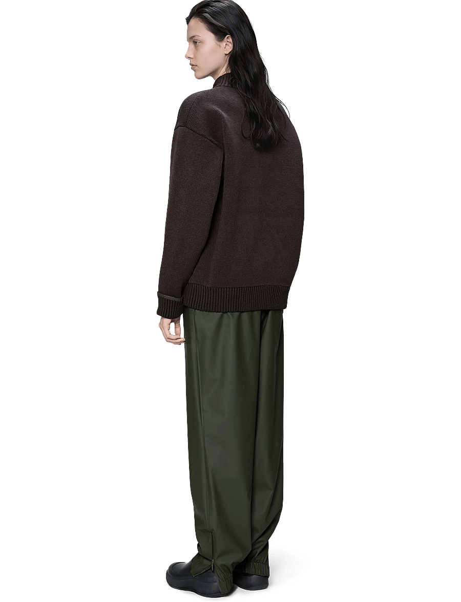 Rains - Sowa Knit Zip Cardigan - pullover mit durchgehendem reißverschluss - bark / black - 5