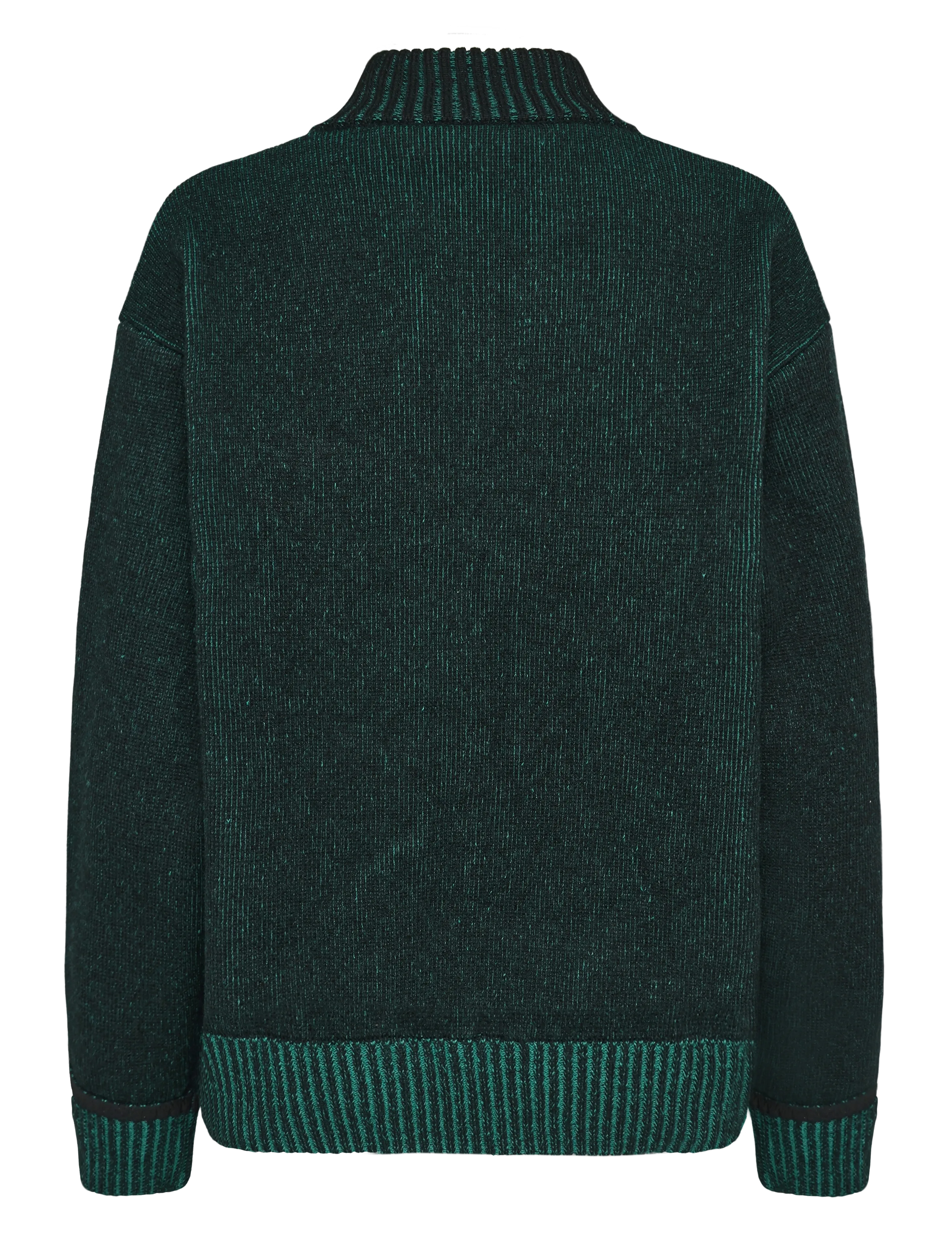 Rains - Sowa Knit Zip Cardigan - pullover mit durchgehendem reißverschluss - black/ envy - 2