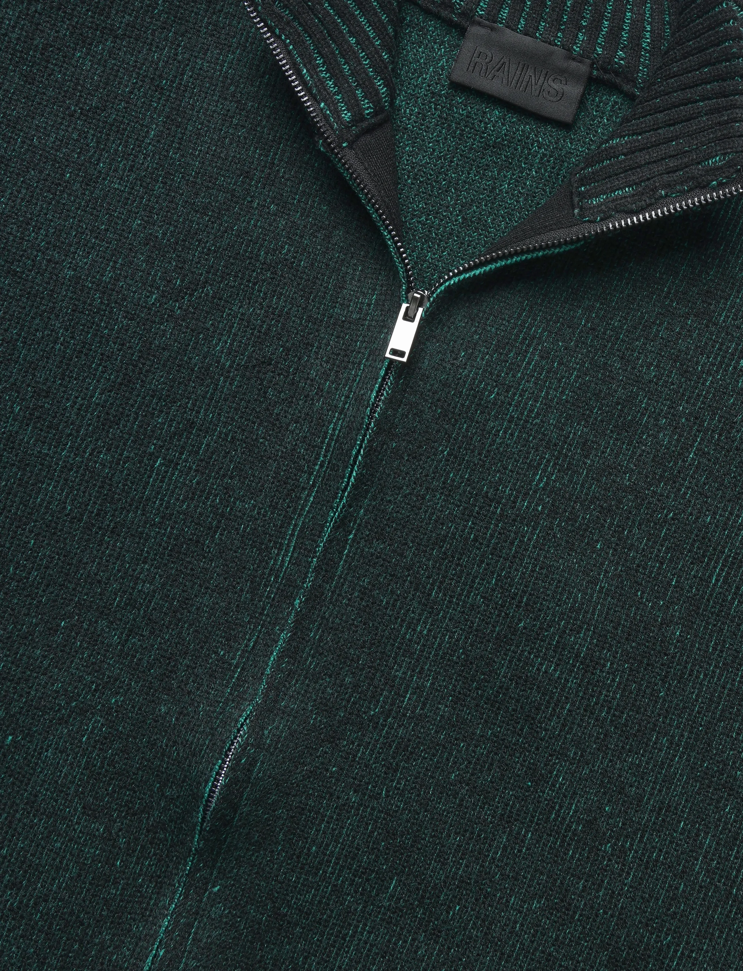 Rains - Sowa Knit Zip Cardigan - pullover mit durchgehendem reißverschluss - black/ envy - 3
