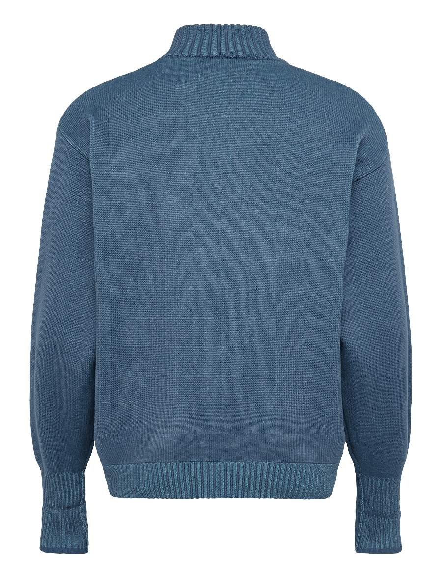 Rains - Sowa Knit Zip Cardigan - pullover mit durchgehendem reißverschluss - blue dusk / breeze - 1