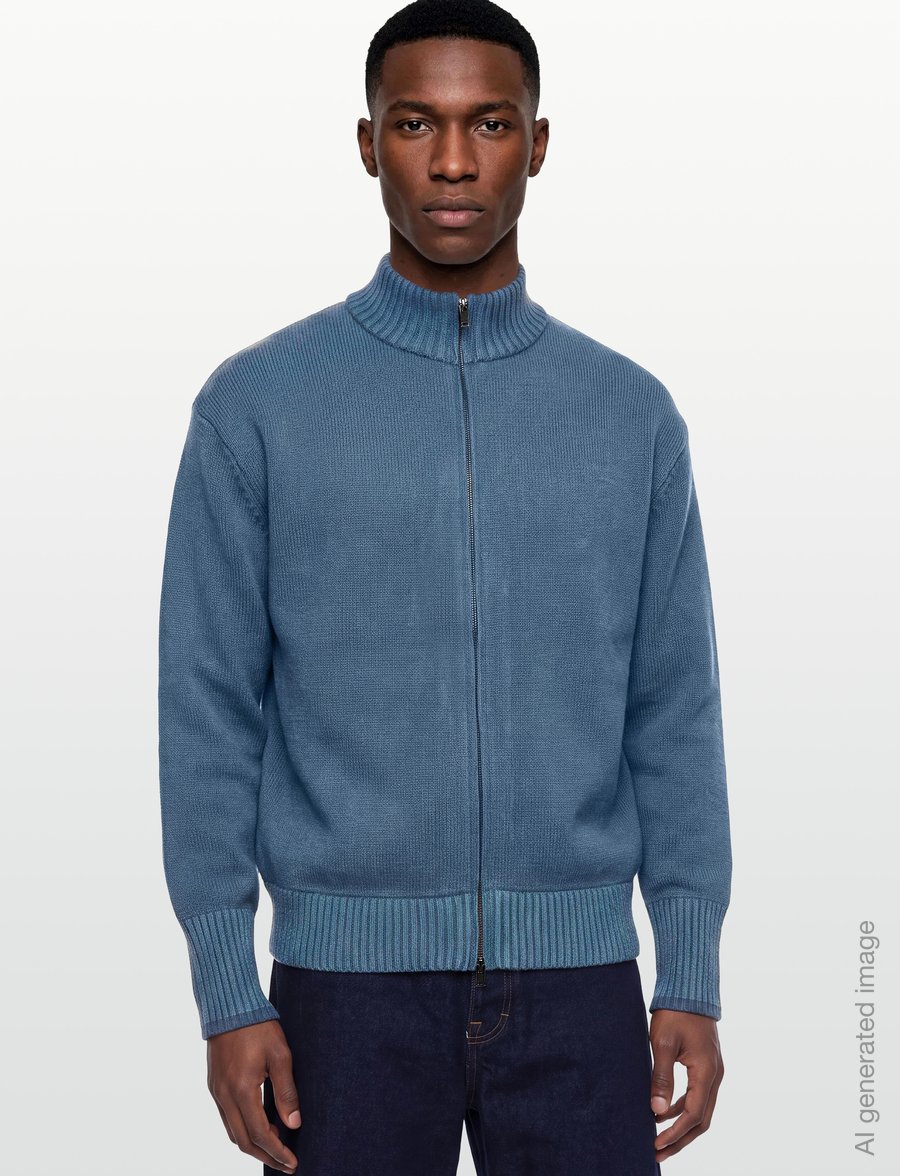 Rains - Sowa Knit Zip Cardigan - pullover mit durchgehendem reißverschluss - blue dusk / breeze - 3