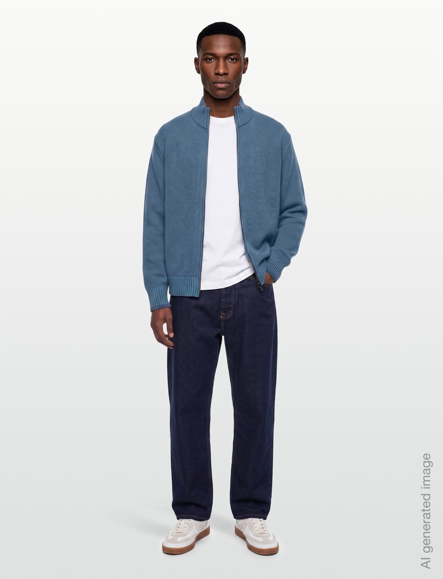 Rains - Sowa Knit Zip Cardigan - pullover mit durchgehendem reißverschluss - blue dusk / breeze - 4