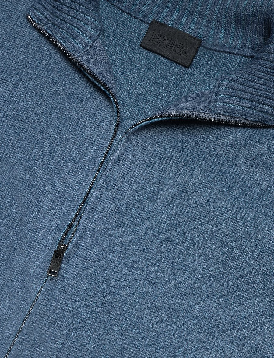 Rains - Sowa Knit Zip Cardigan - pullover mit durchgehendem reißverschluss - blue dusk / breeze - 2
