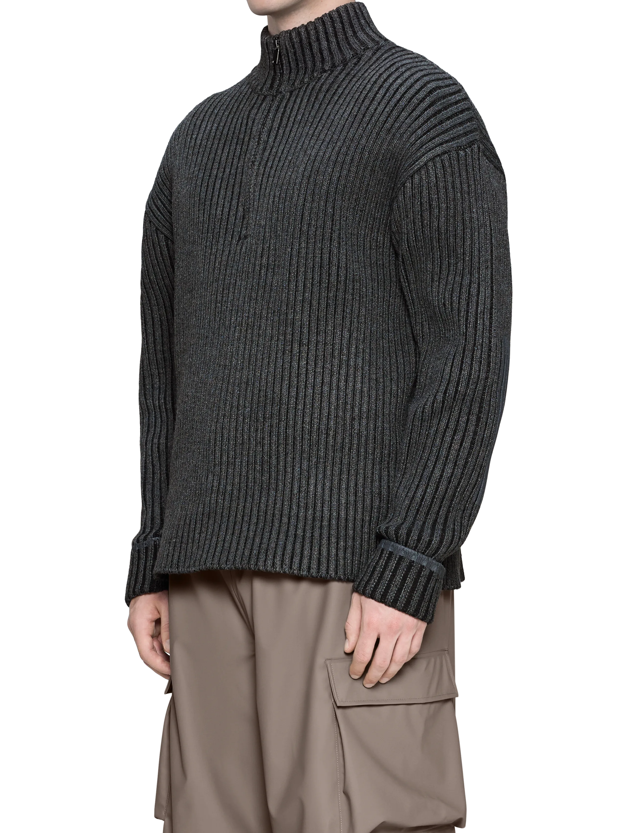 Rains - Sapa Knit Half Zip - pullover mit halbem reißverschluss - dark grey / black - 4