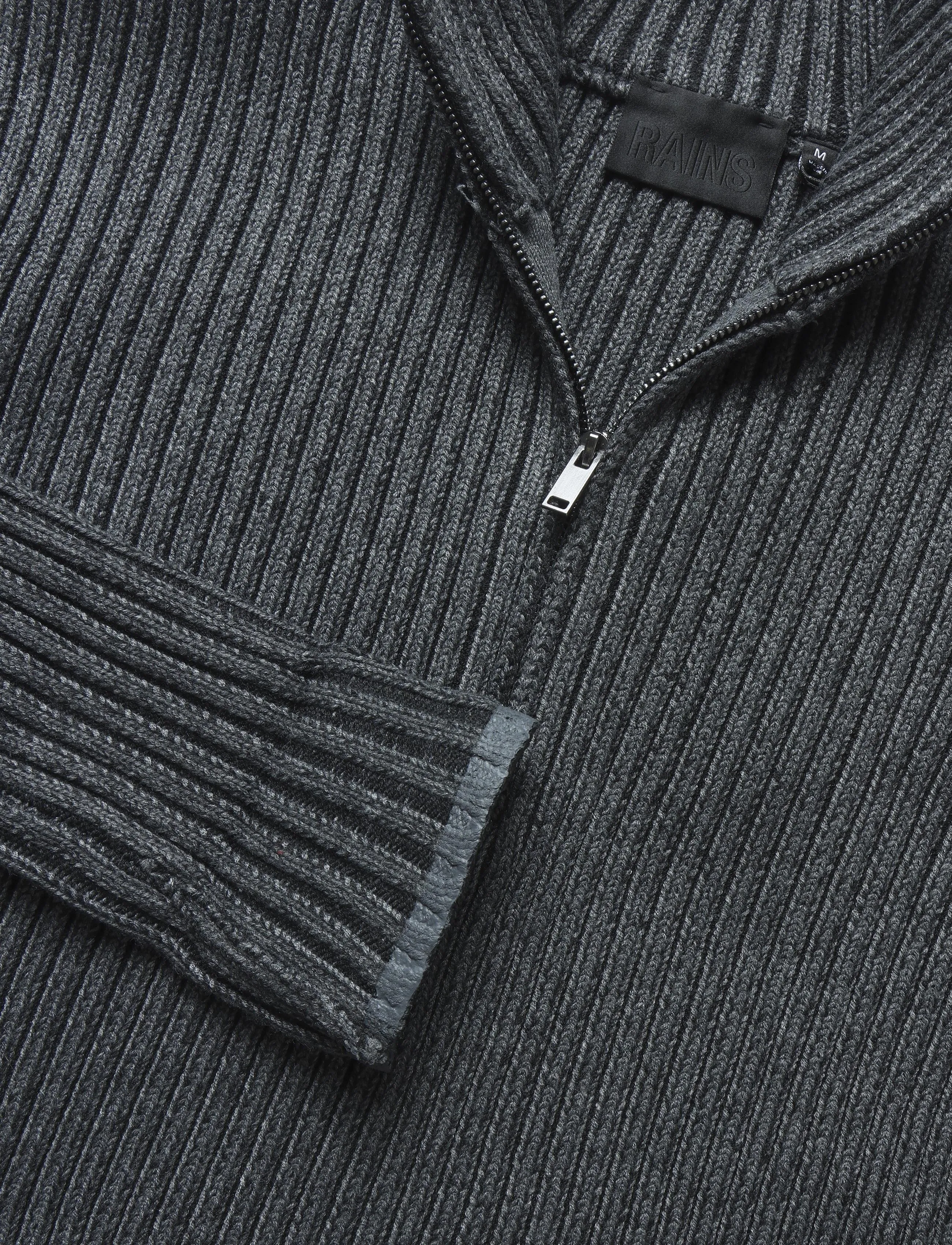 Rains - Sapa Knit Half Zip - half zip jumpers - dark grey / black - 2