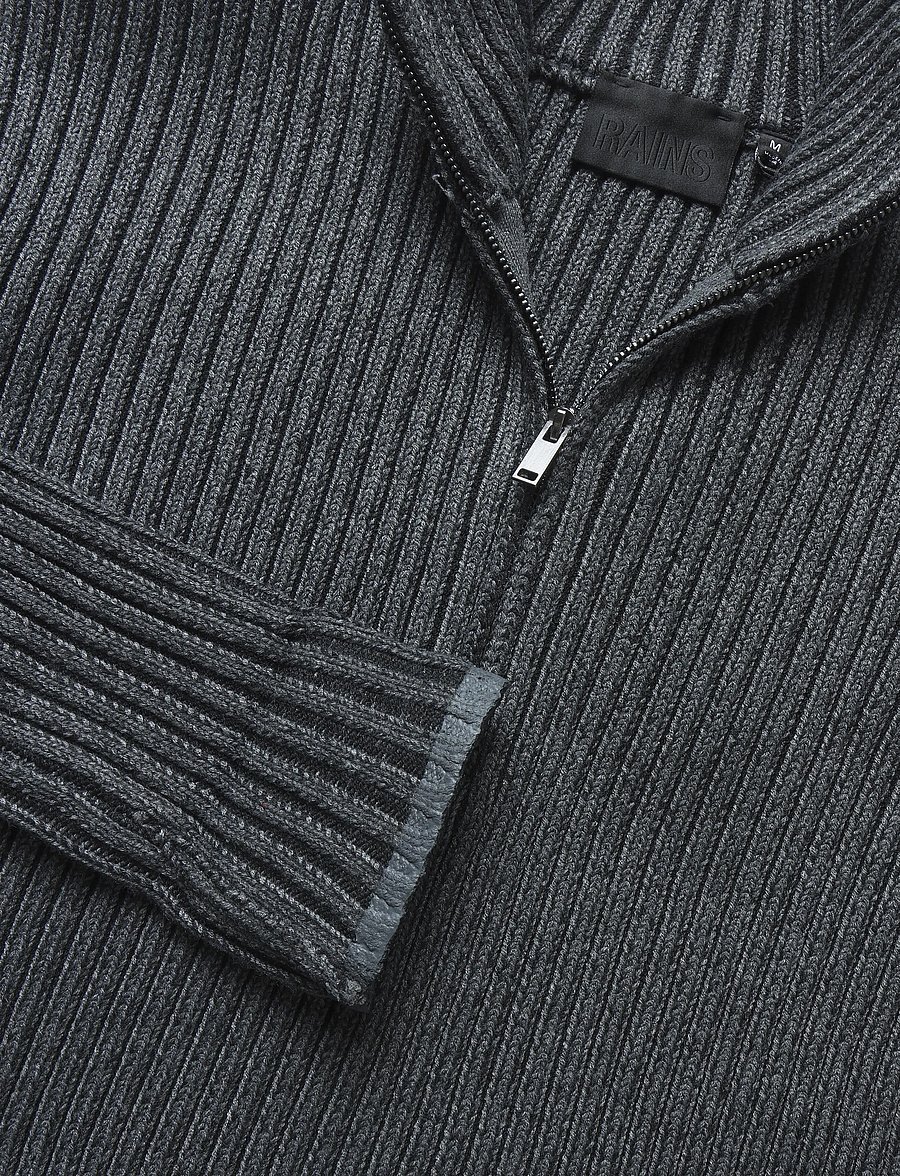 Rains - Sapa Knit Half Zip - pullover mit halbem reißverschluss - dark grey / black - 2
