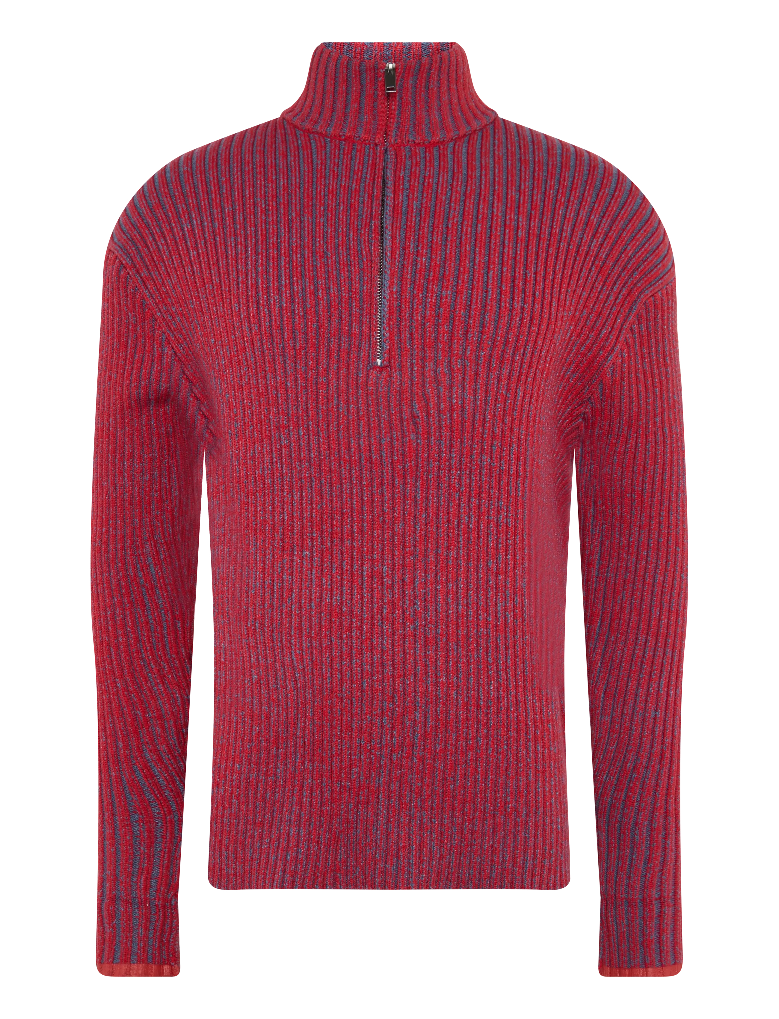 Rains Sapa Knit Half Zip Spark/ Blue Dusk-S - Strickmode - SPARK/ BLUE DUSK / red