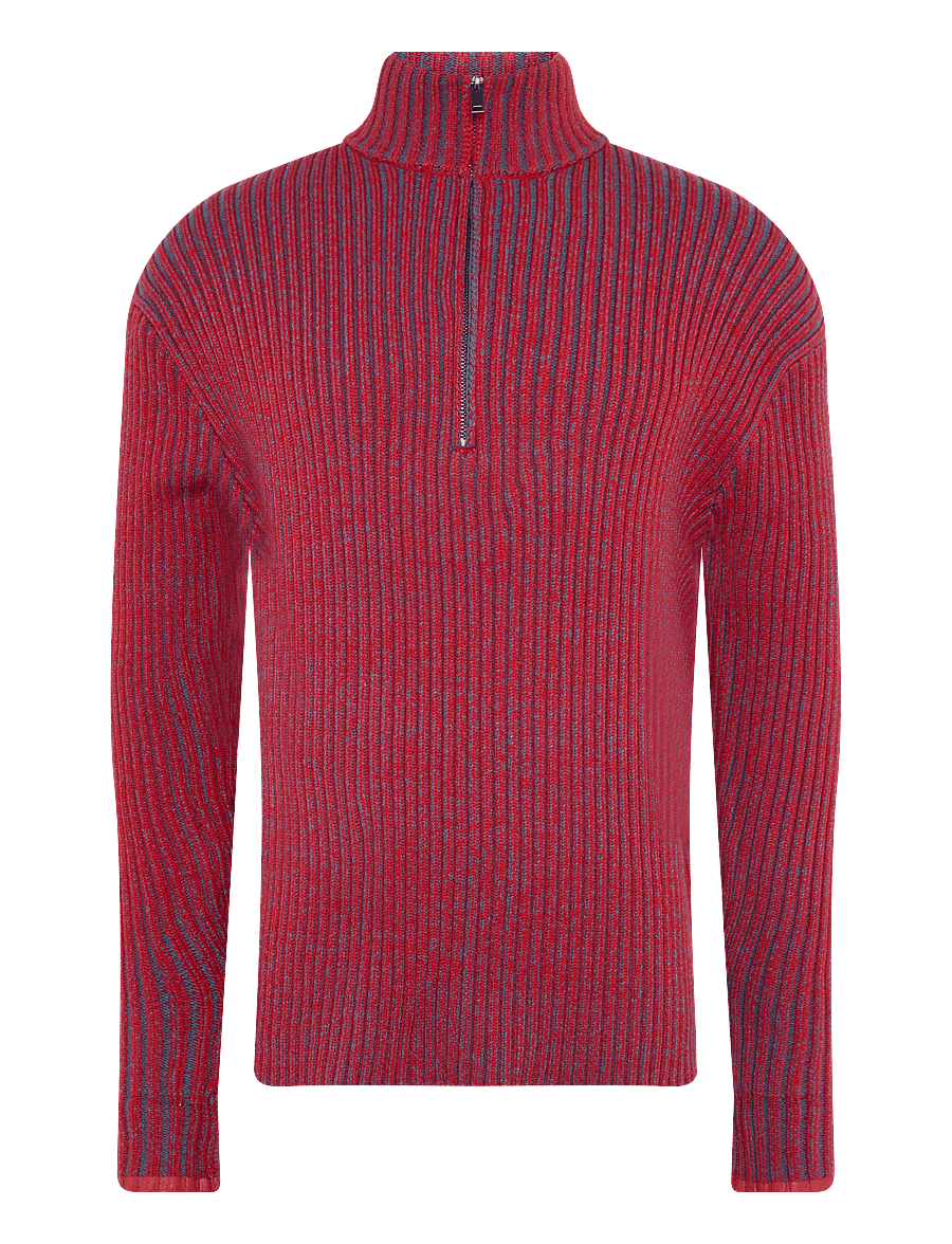 Rains - Sapa Knit Half Zip Spark/ Blue Dusk-S - pullover mit halbem reißverschluss - spark/ blue dusk - 1
