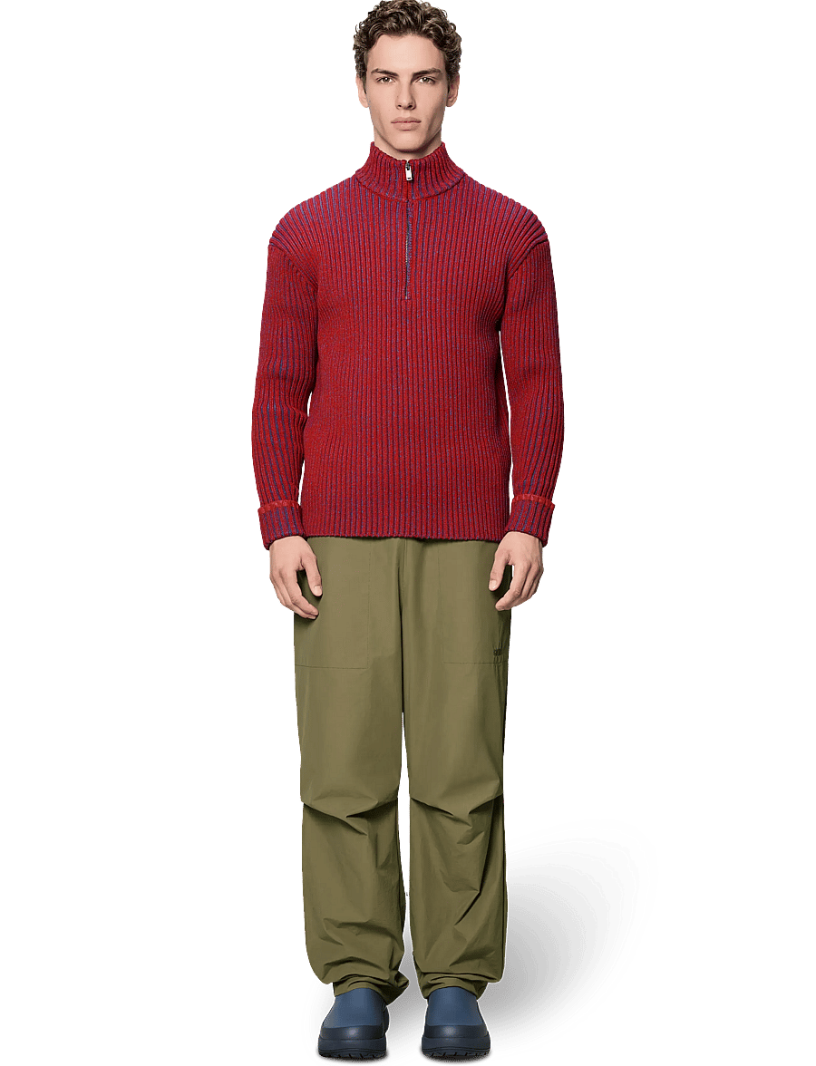 Rains - Sapa Knit Half Zip Spark/ Blue Dusk-S - pullover mit halbem reißverschluss - spark/ blue dusk - 0