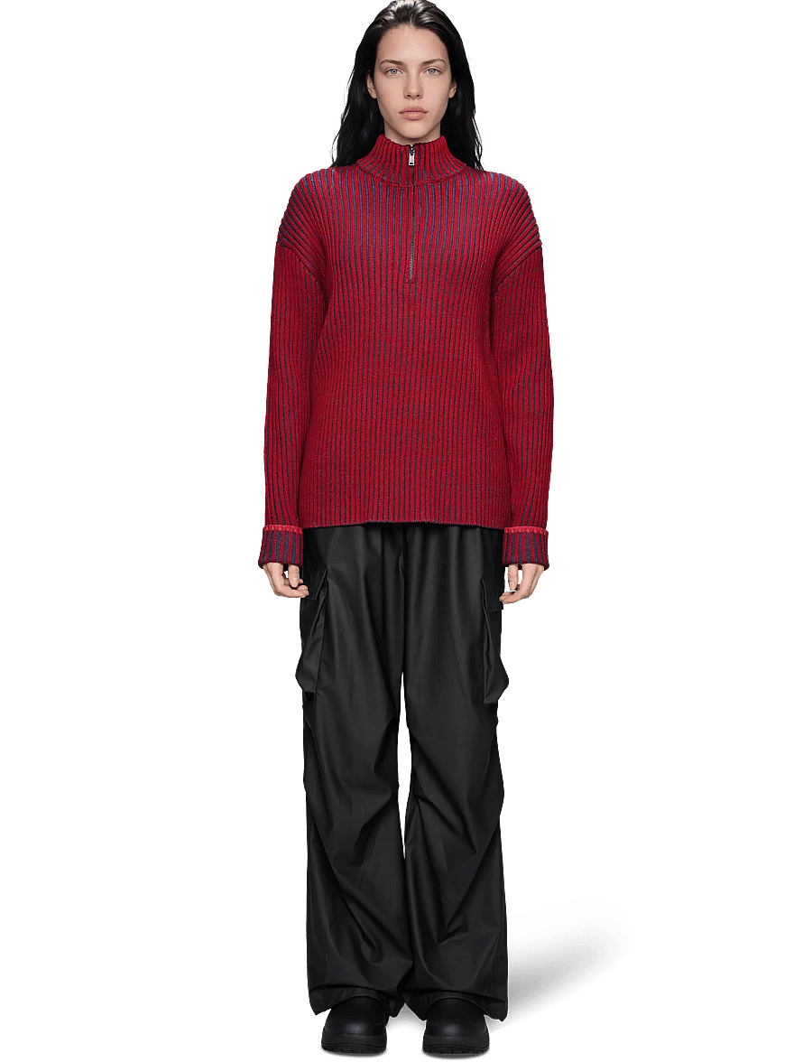 Rains - Sapa Knit Half Zip Spark/ Blue Dusk-S - pullover mit halbem reißverschluss - spark/ blue dusk - 5