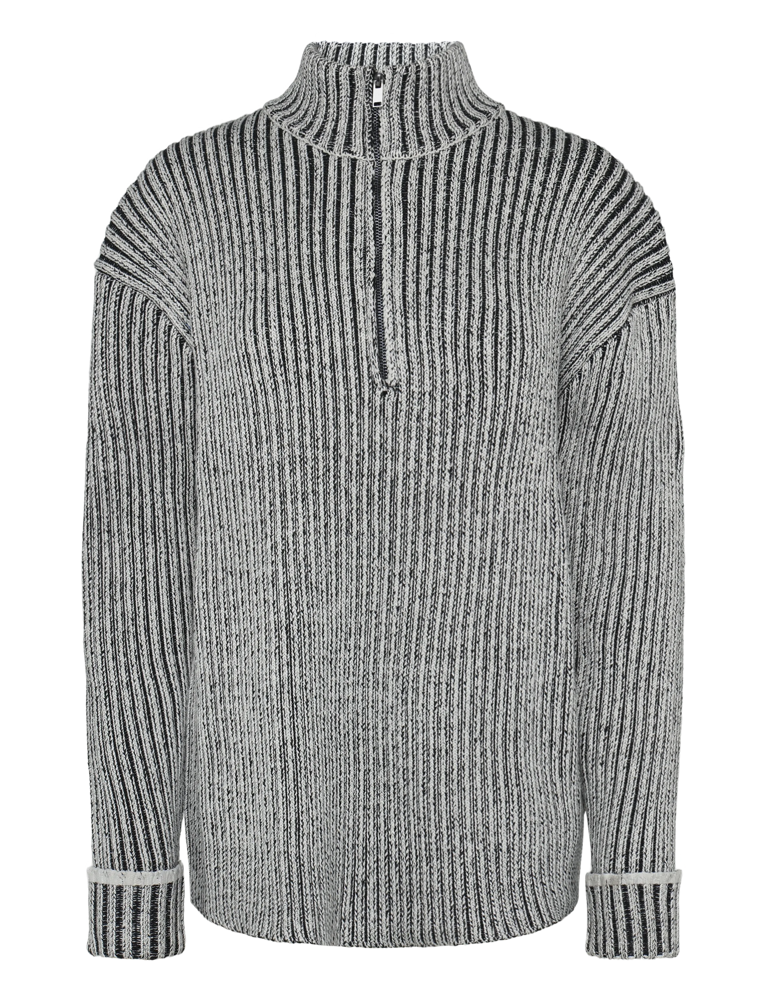 Rains Sapa Knit Half Zip, M, White, Strik > Trøjer Med Halv Lynlås, Herre