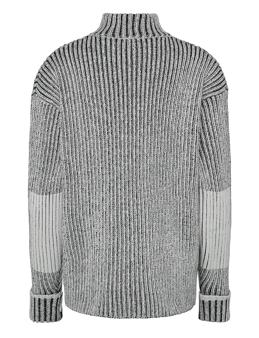 Rains - Sapa Knit Half Zip - pullover mit halbem reißverschluss - vintage white / black - 1
