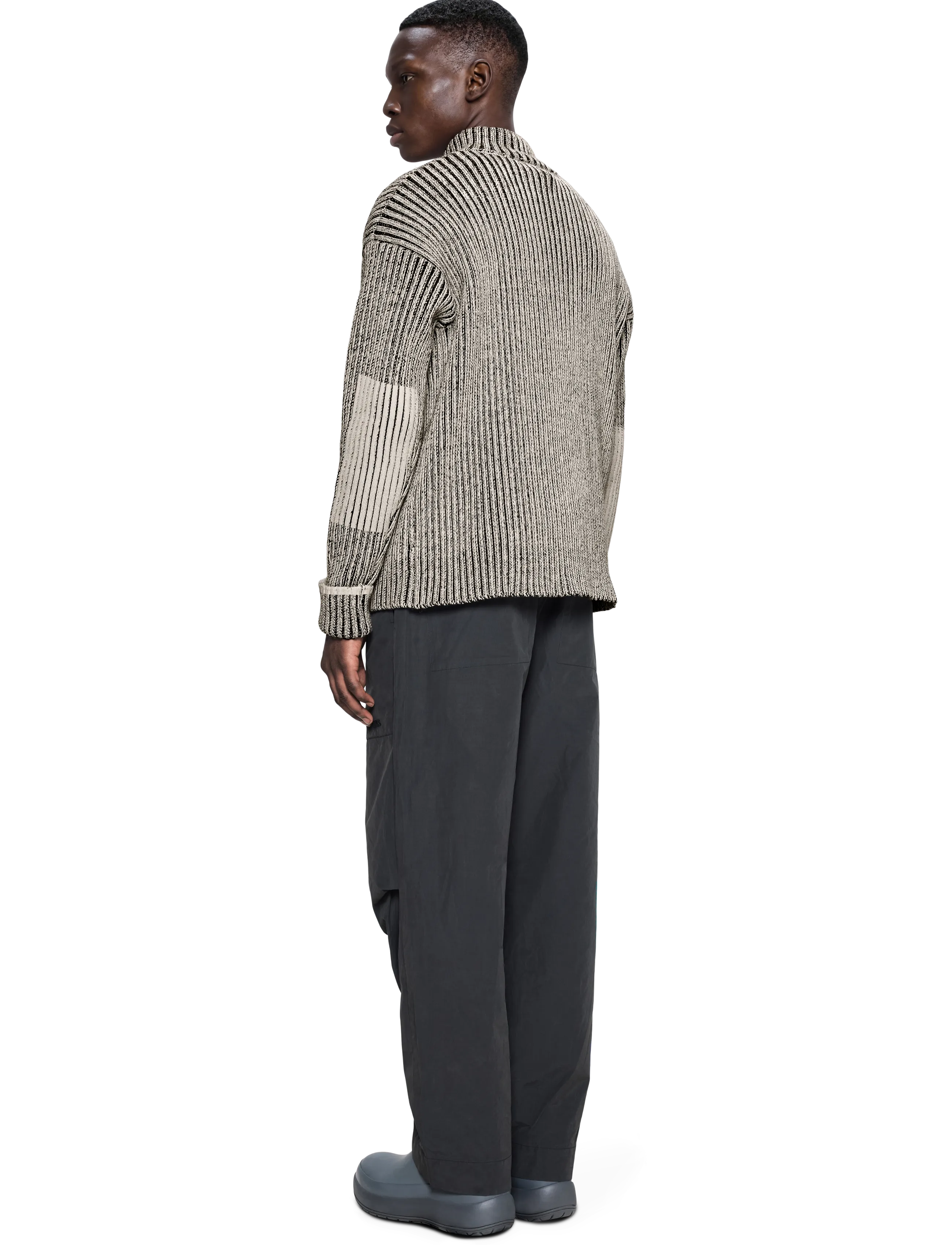 Rains - Sapa Knit Half Zip - pullover mit halbem reißverschluss - vintage white / black - 3