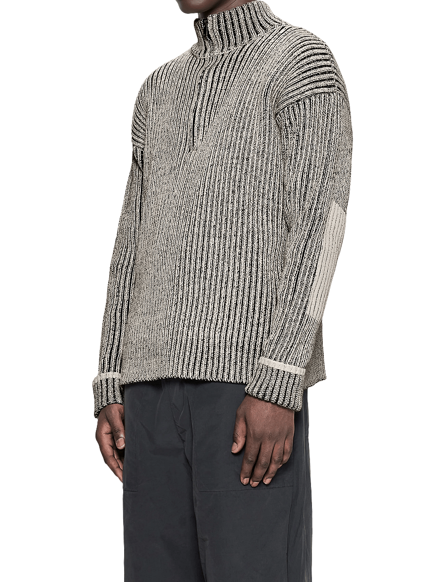 Rains - Sapa Knit Half Zip - pullover mit halbem reißverschluss - vintage white / black - 4