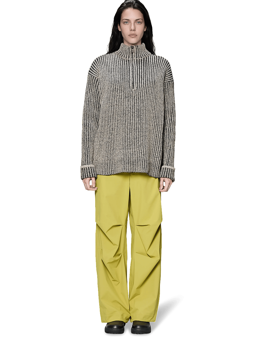 Rains - Sapa Knit Half Zip - pullover mit halbem reißverschluss - vintage white / black - 5