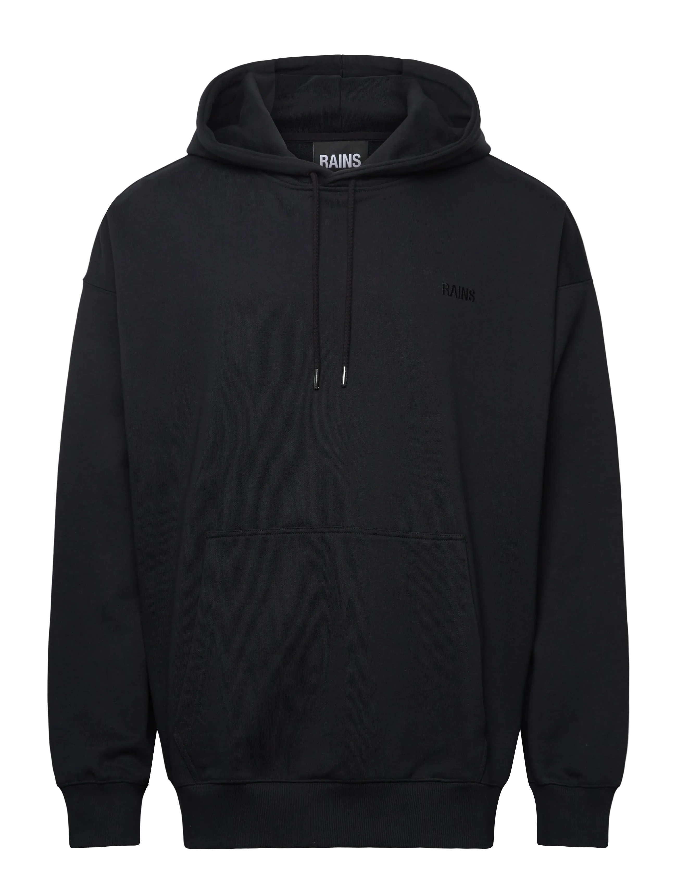 Rains Classic Hoodie Blurred - Kleidung - BLACK / black