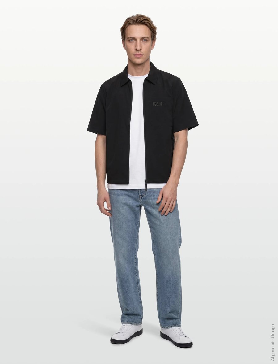 Rains - Classic Hoodie Blurred - kapuutsiga dressipluusid - black - 0