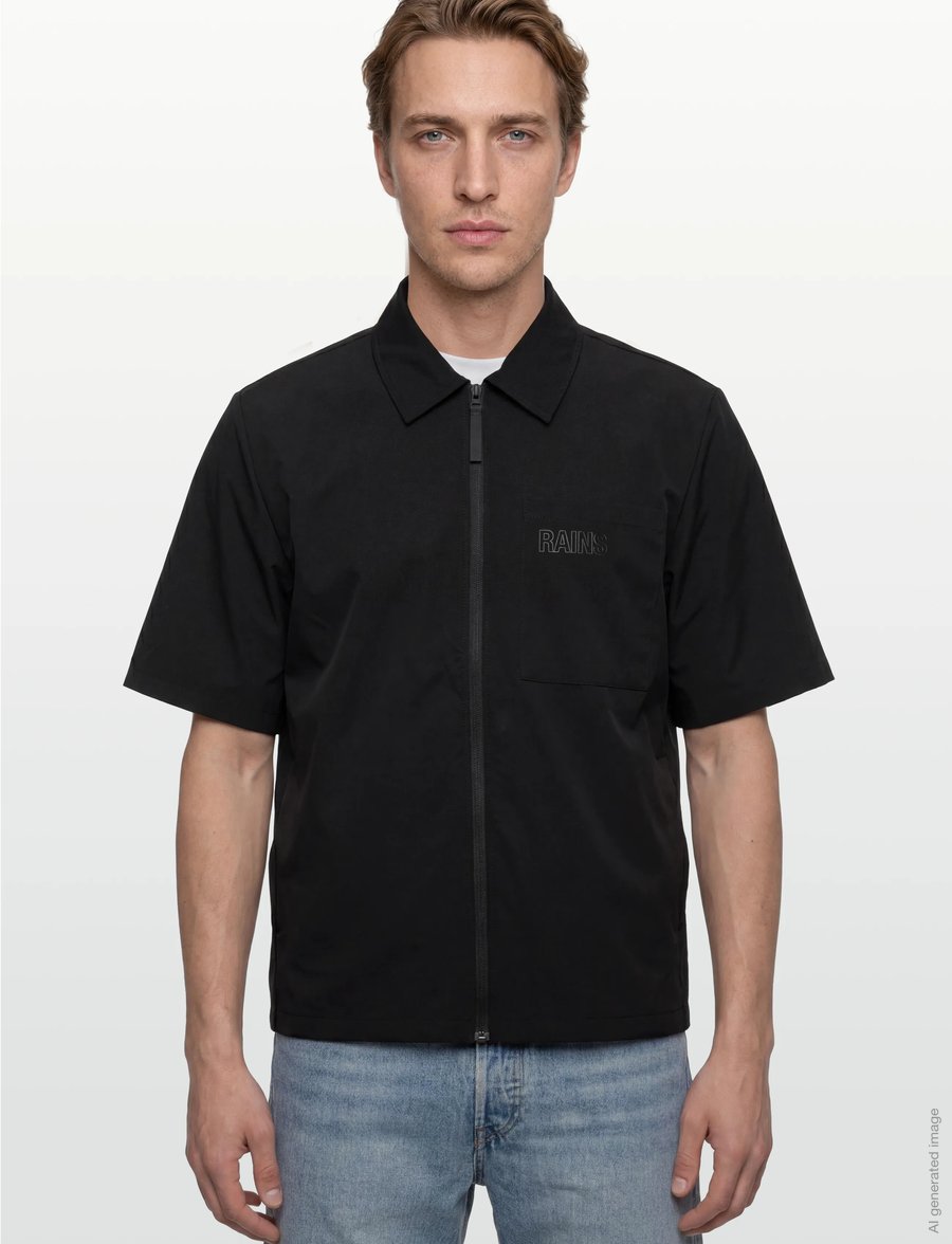 Rains - Classic Hoodie Blurred - kapuutsiga dressipluusid - black - 3