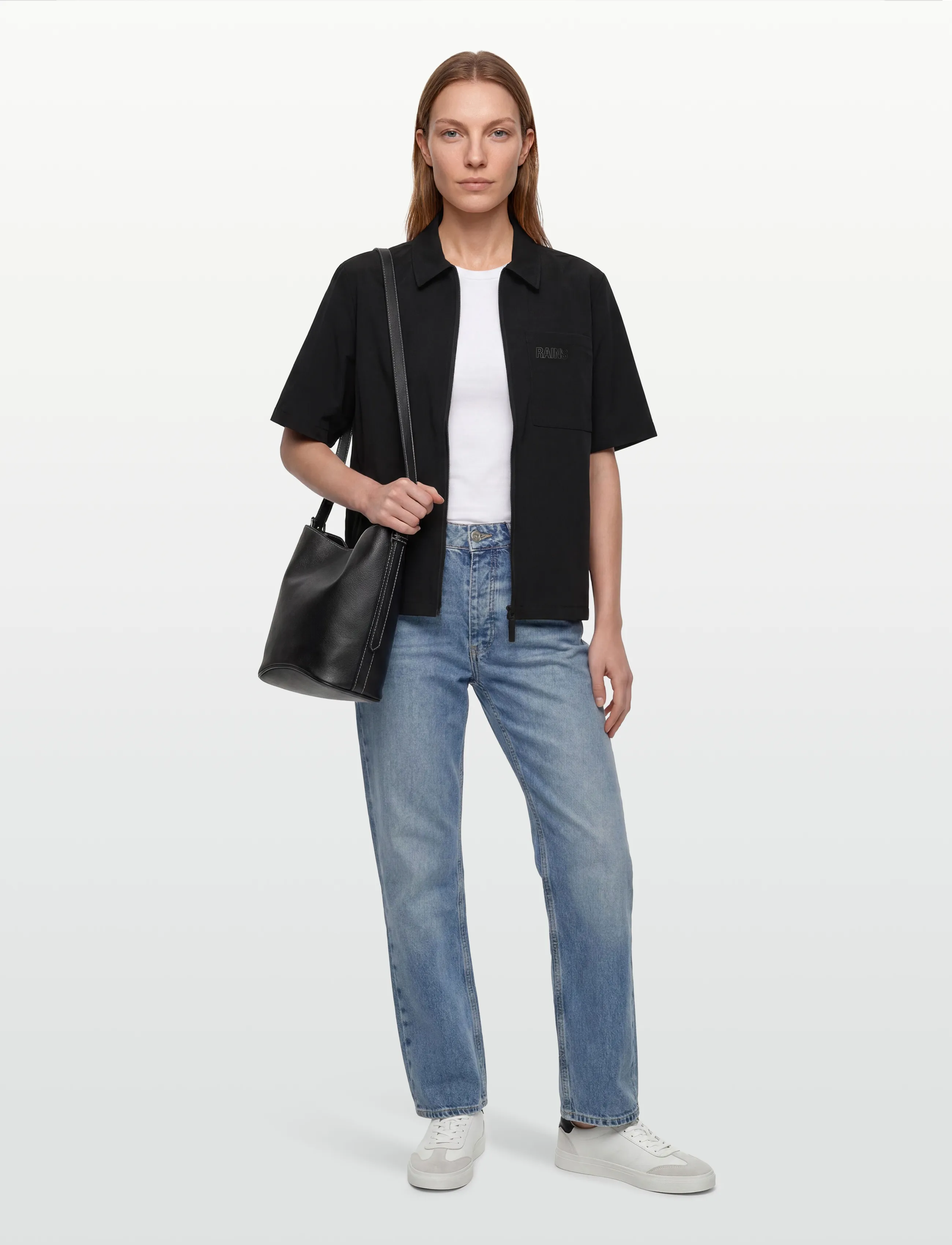 Rains - Classic Hoodie Blurred - kapuutsiga dressipluusid - black - 4