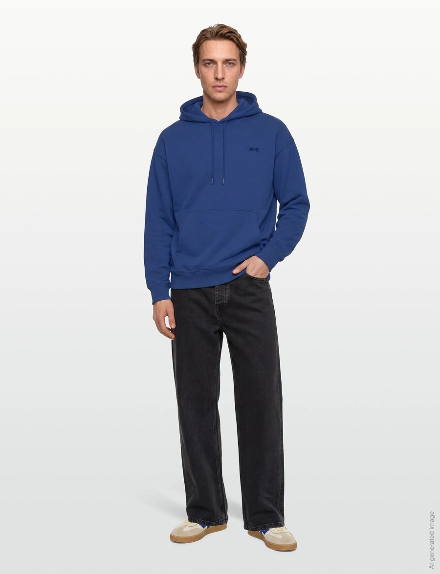 Rains - Classic Hoodie Blurred - kapuutsiga dressipluusid - horizon - 0