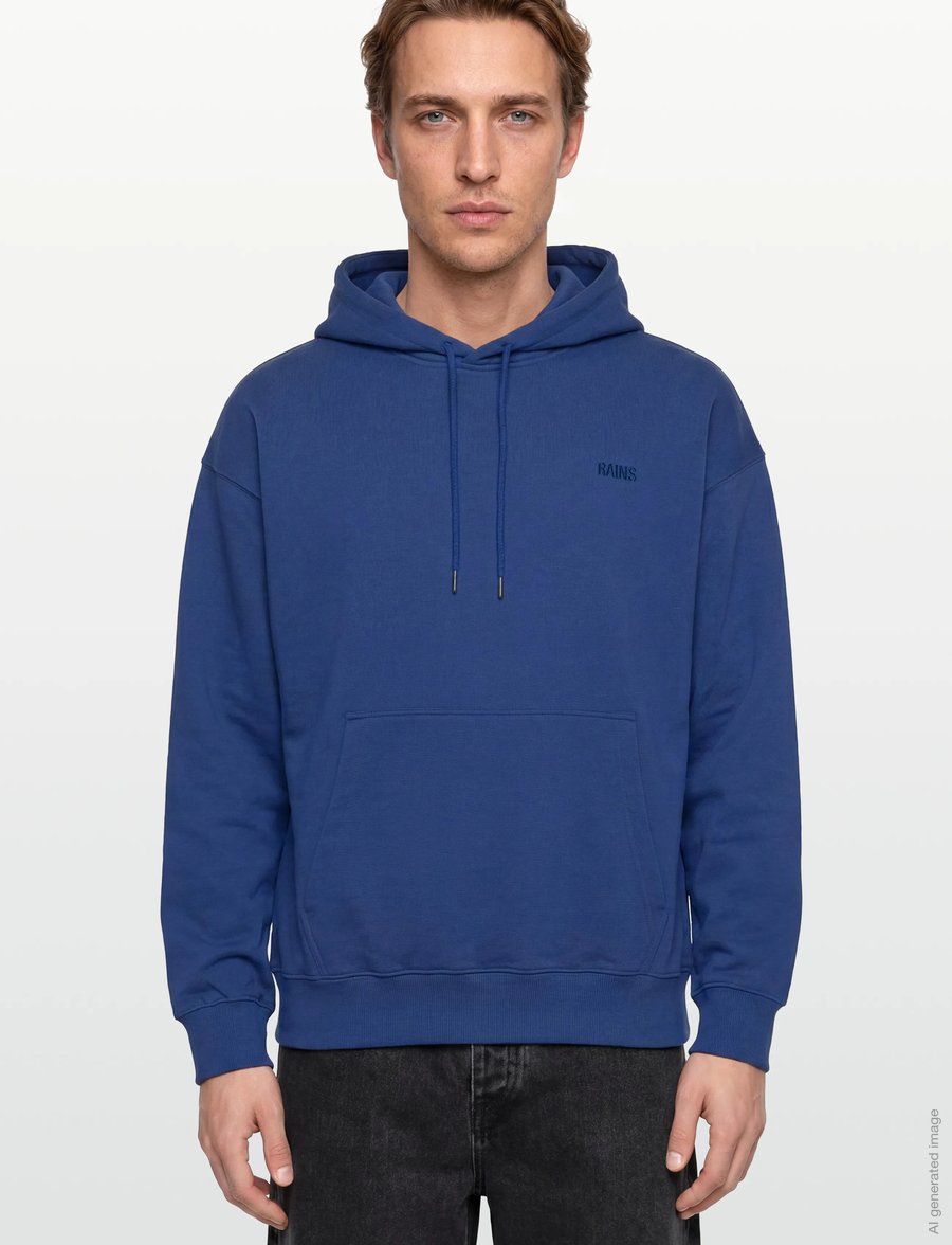 Rains - Classic Hoodie Blurred - kapuutsiga dressipluusid - horizon - 3