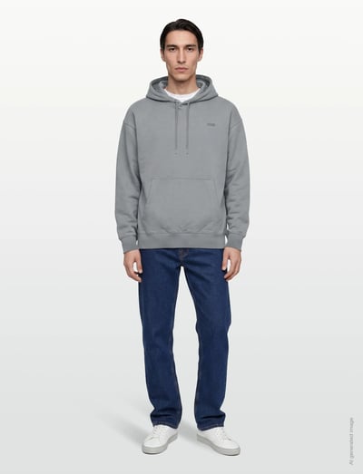 Rains Classic Hoodie Blurred - Clothing - SHADOW / grey