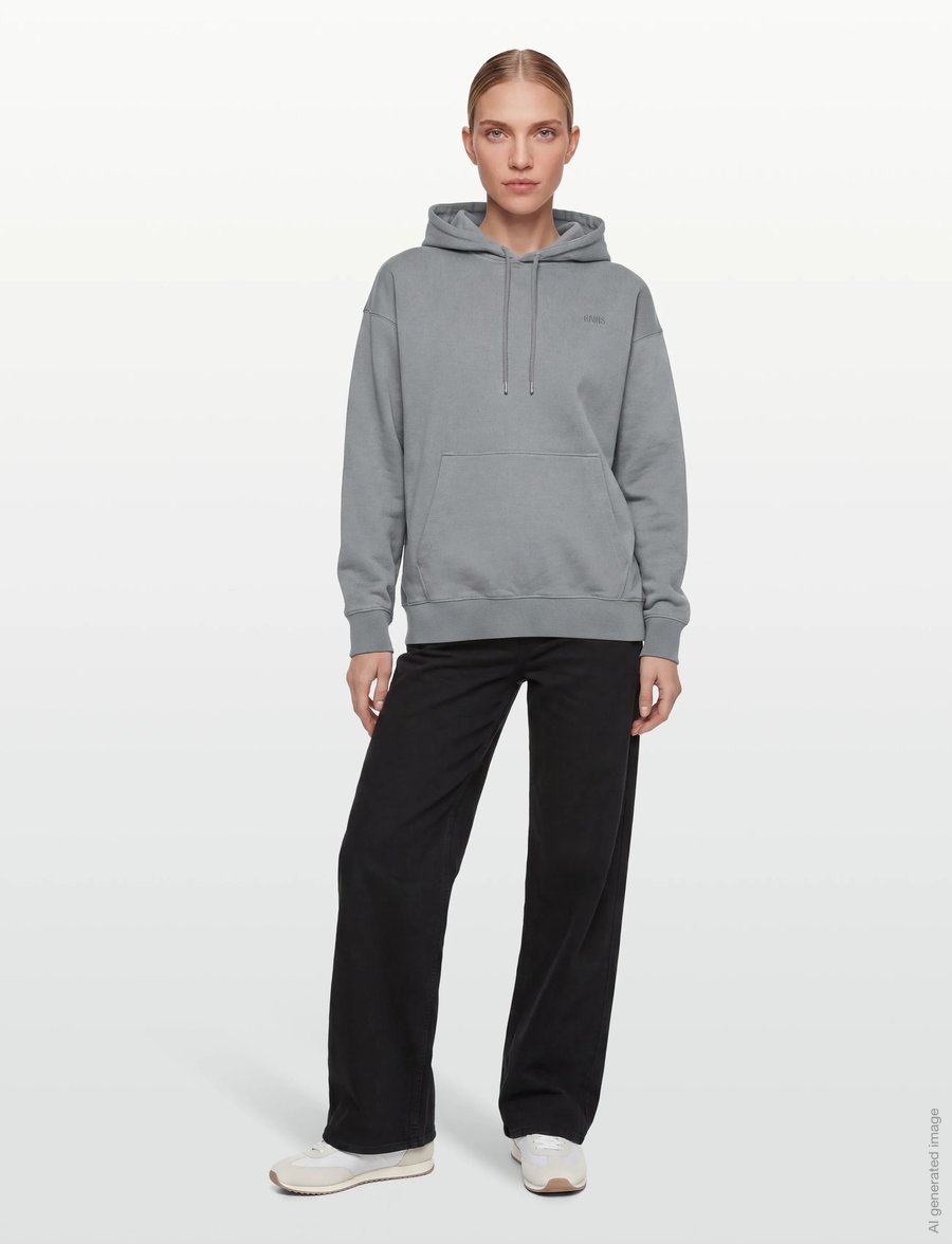 Rains - Classic Hoodie Blurred - kapuutsiga dressipluusid - shadow - 4
