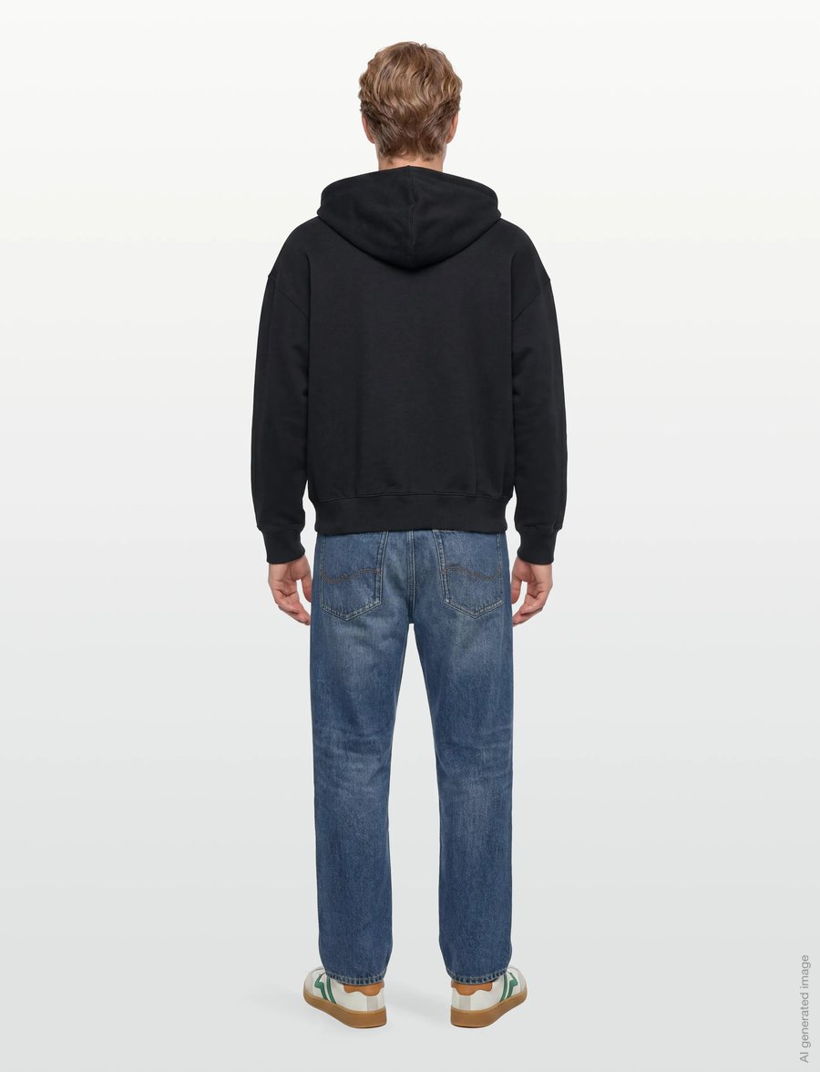 Rains - Classic Zip Hoodie Blurred - kapuutsiga dressipluusid - black - 4