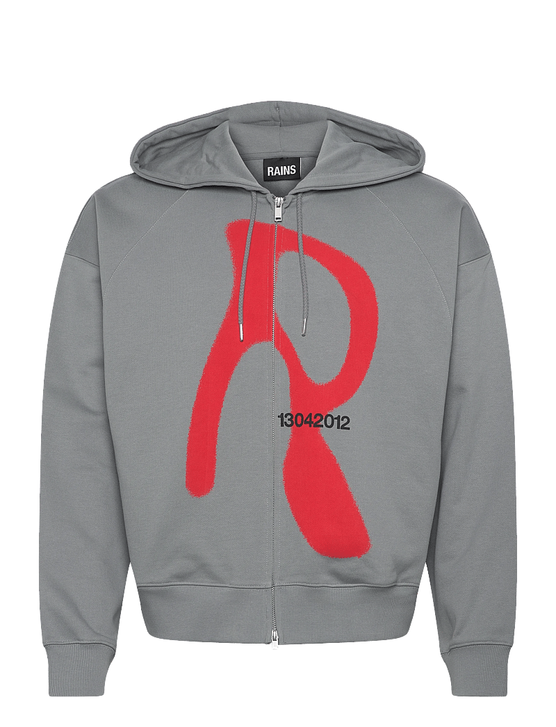 Rains - Classic Zip Hoodie Blurred - kapuzenpullover - shadow - 0