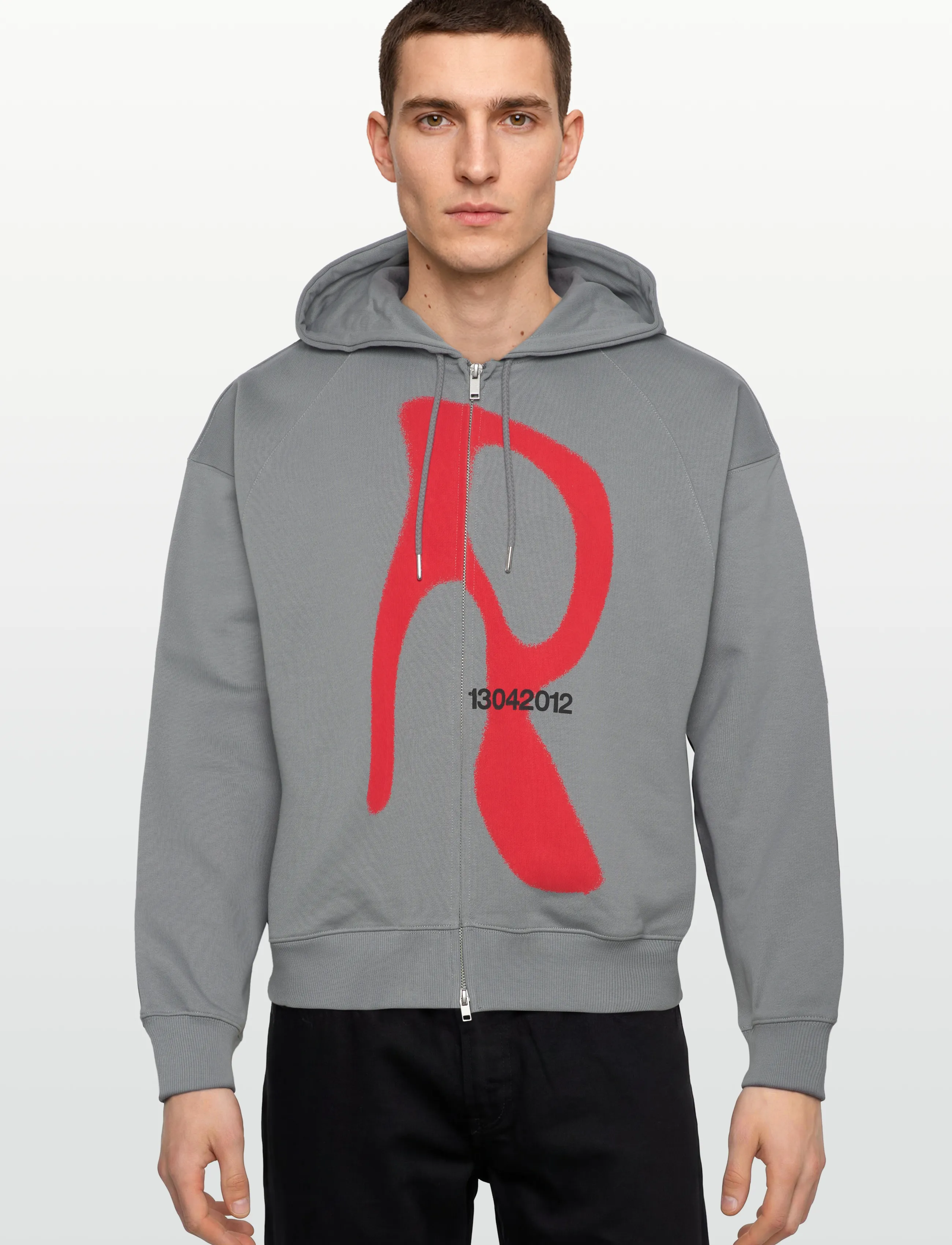 Rains - Classic Zip Hoodie Blurred - kapuzenpullover - shadow - 3