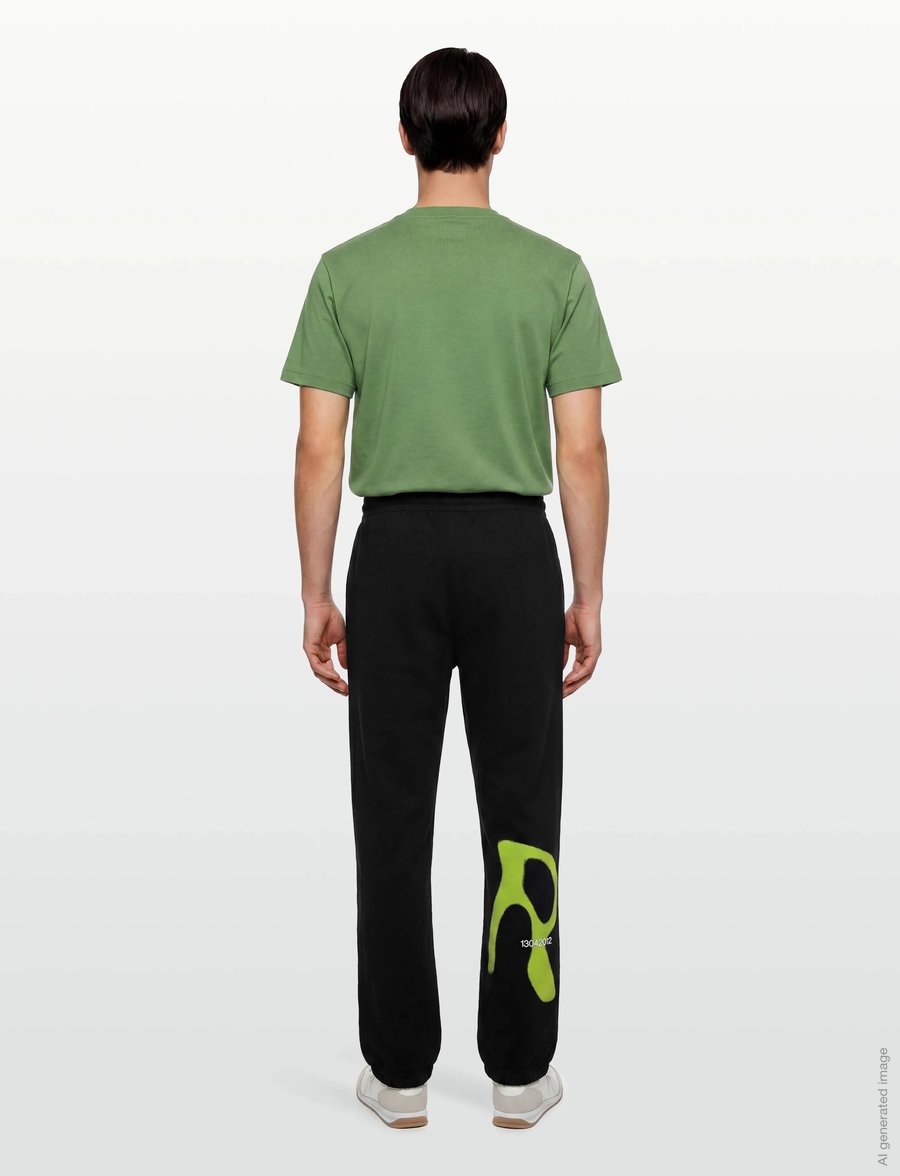 Rains - Classic Cuff Pants Blurred - püksid - black - 4