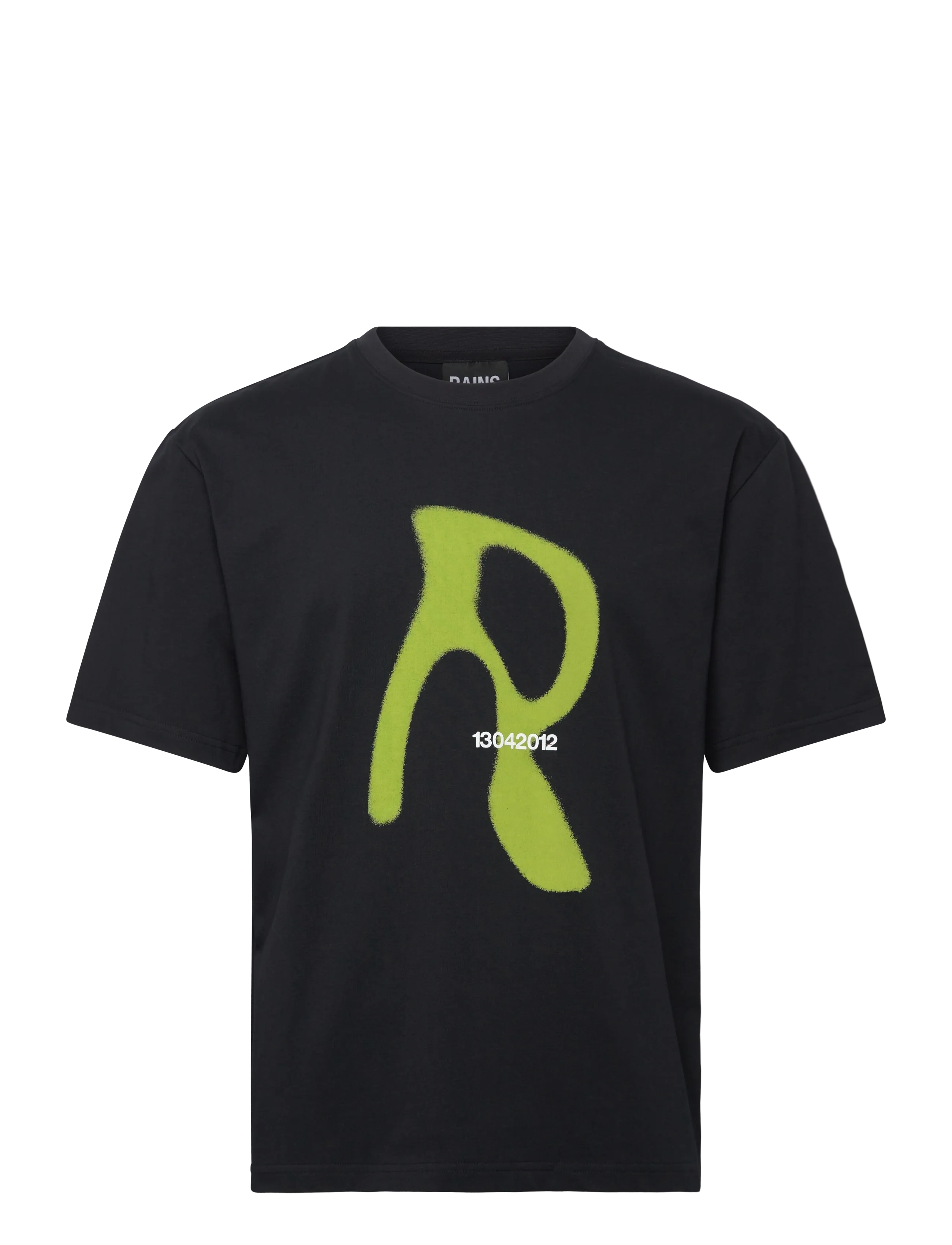 Rains Classic T-shirt Blurred - Kleidung - BLACK / green