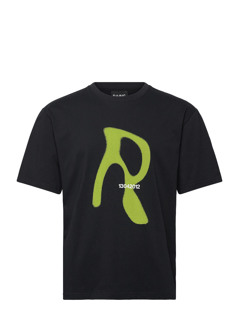 Rains - Classic T-shirt Blurred - kurzärmelig - black - 1