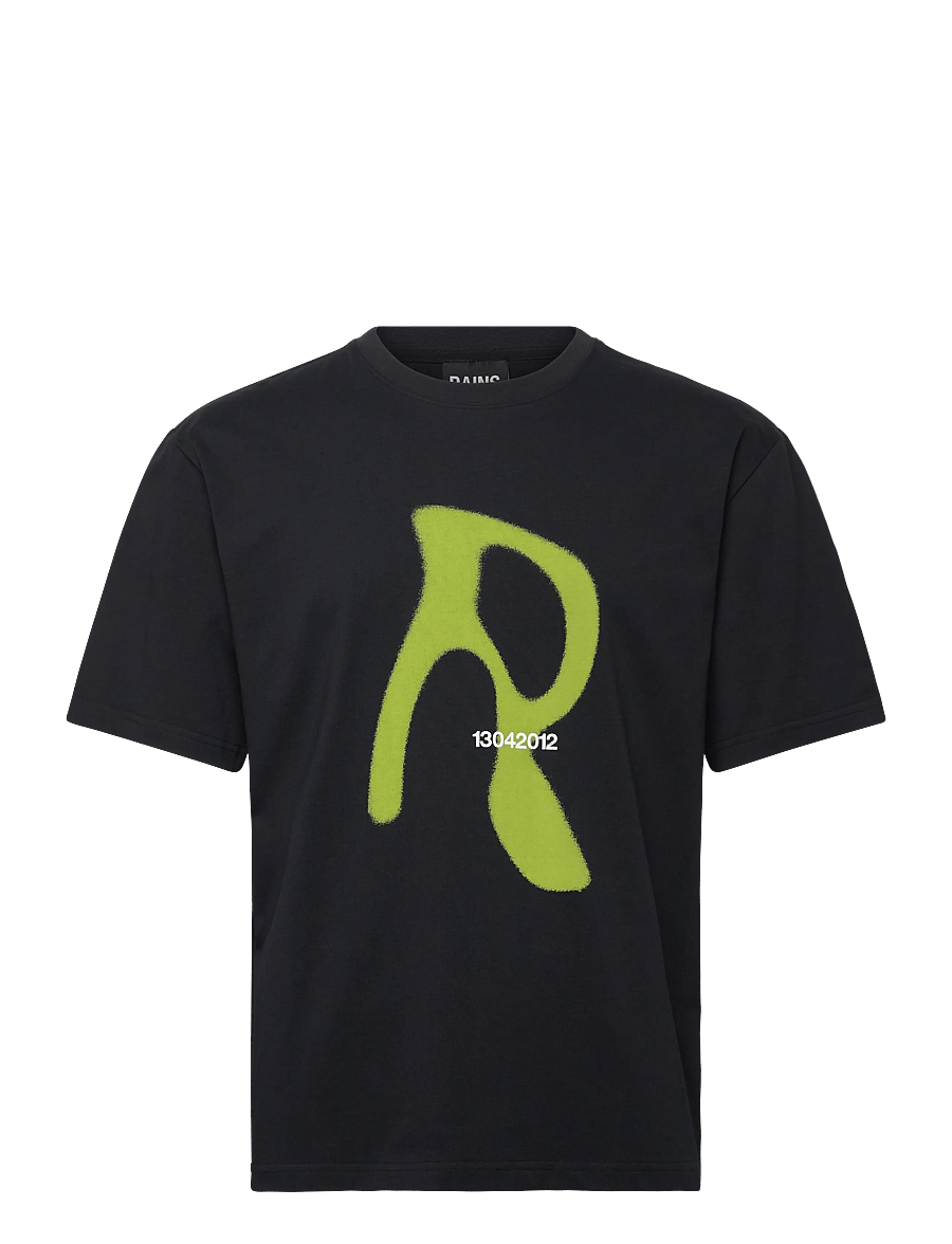 Rains - Classic T-shirt Blurred - lühikeste varrukatega t-särgid - black - 1
