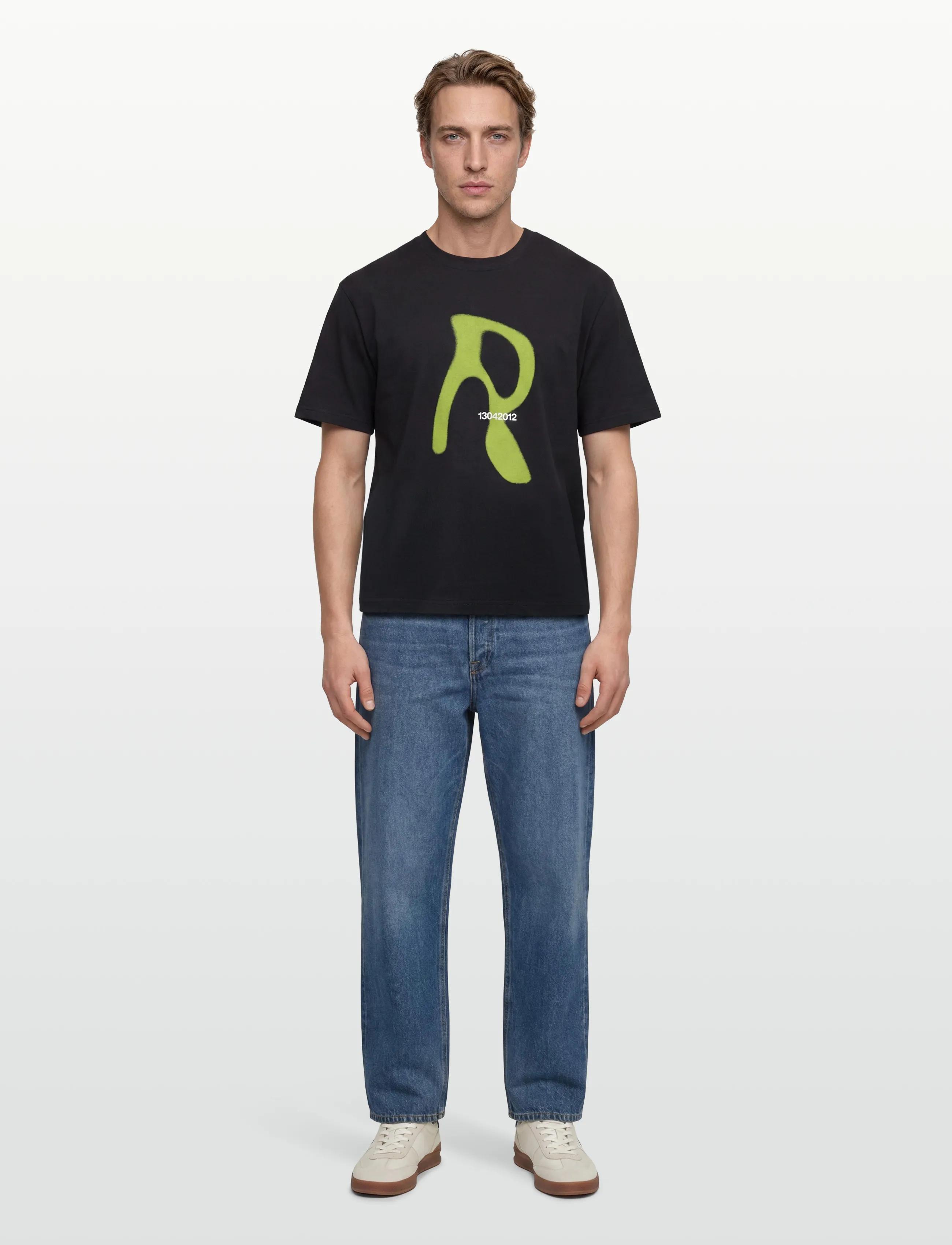 Rains Classic T-Shirt Blurred, M, Green, T-Shirts > Kortærmede, Herre