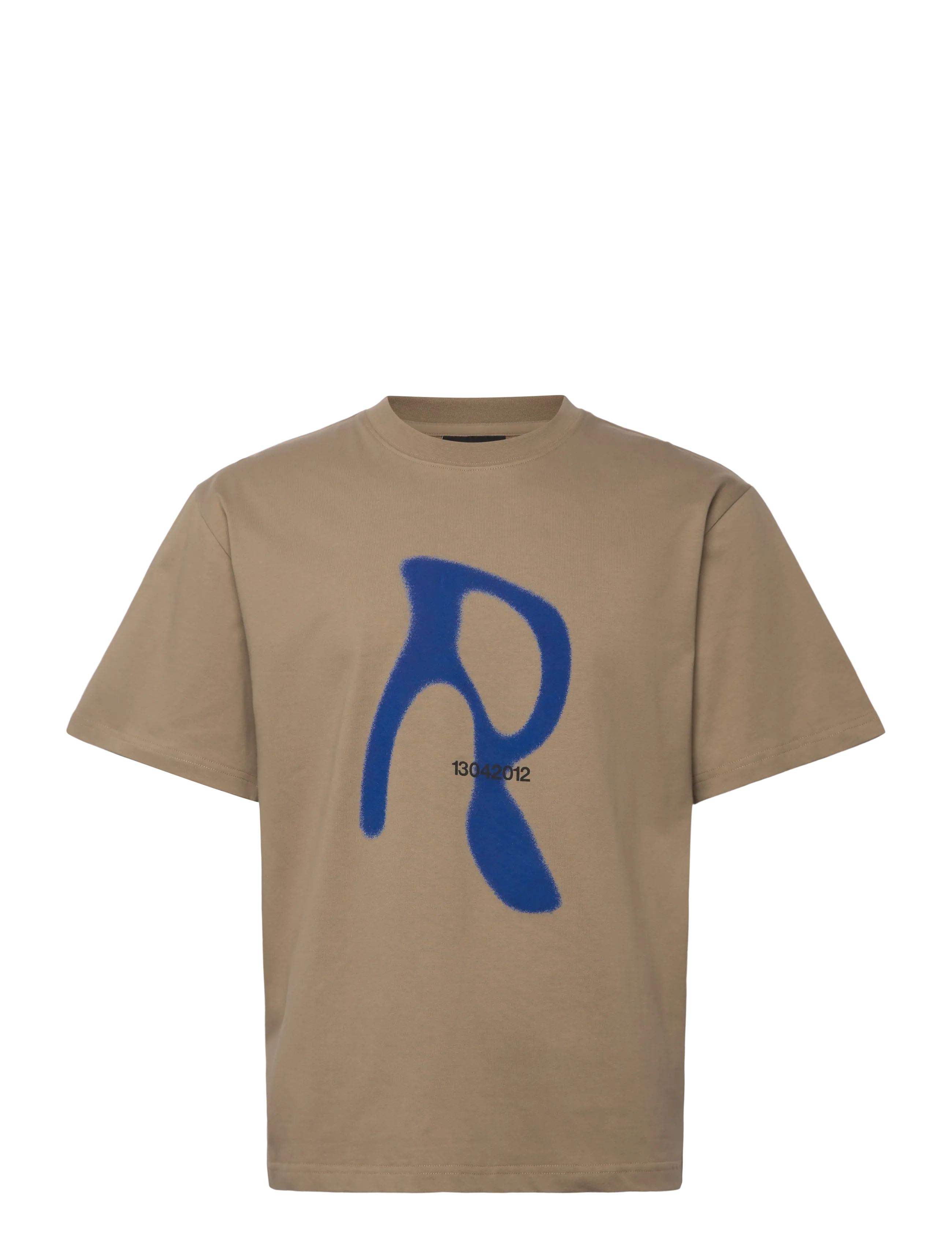 Rains Classic T-shirt Blurred - T-särgid - FAWN / blue