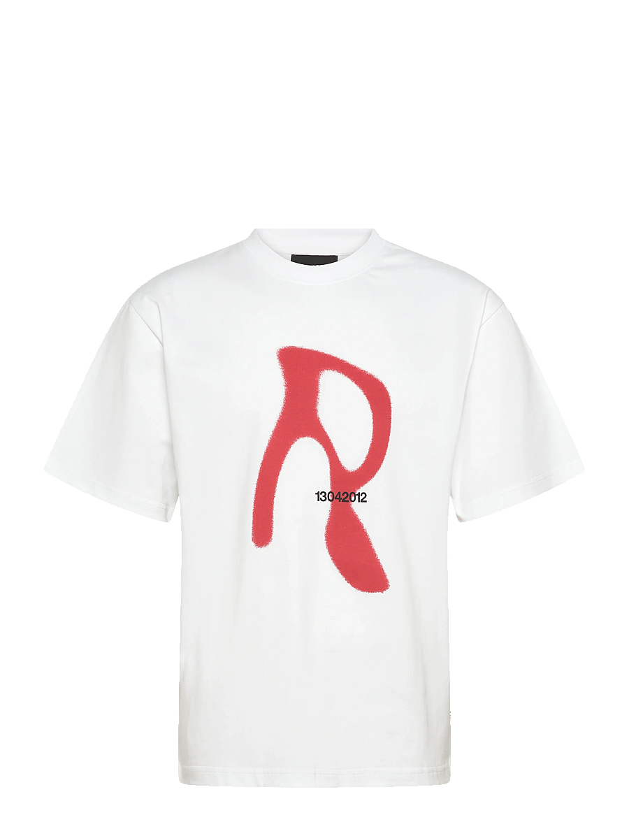 Rains - Classic T-shirt Blurred - kurzärmelig - white - 1